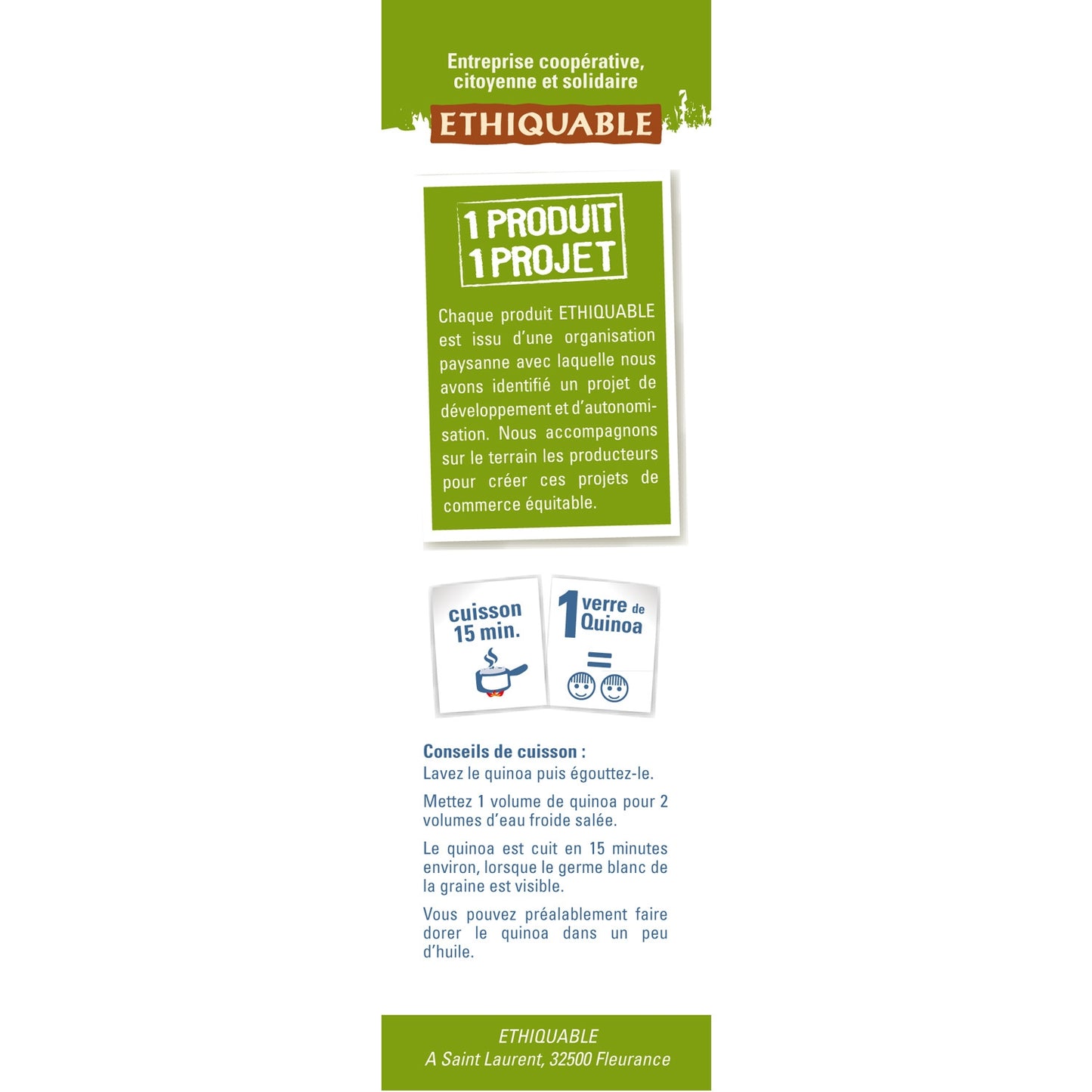 Quinoa Croquant Bio Equateur ETHIQUABLE