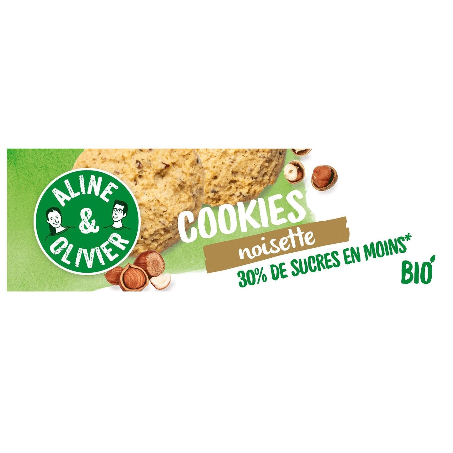 Cookies Noisette Bio Aline & OLIVIER la boite de 170G