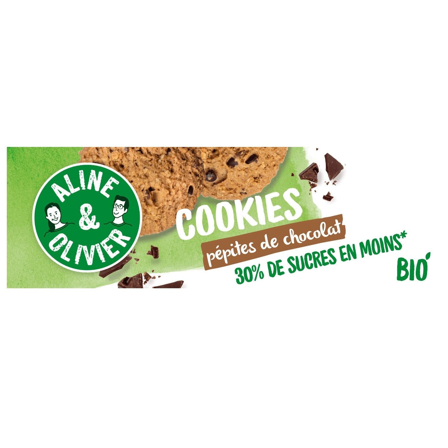 Cookies Pépites de Chocolat Bio Aline & OLIVIER la boite de 170G