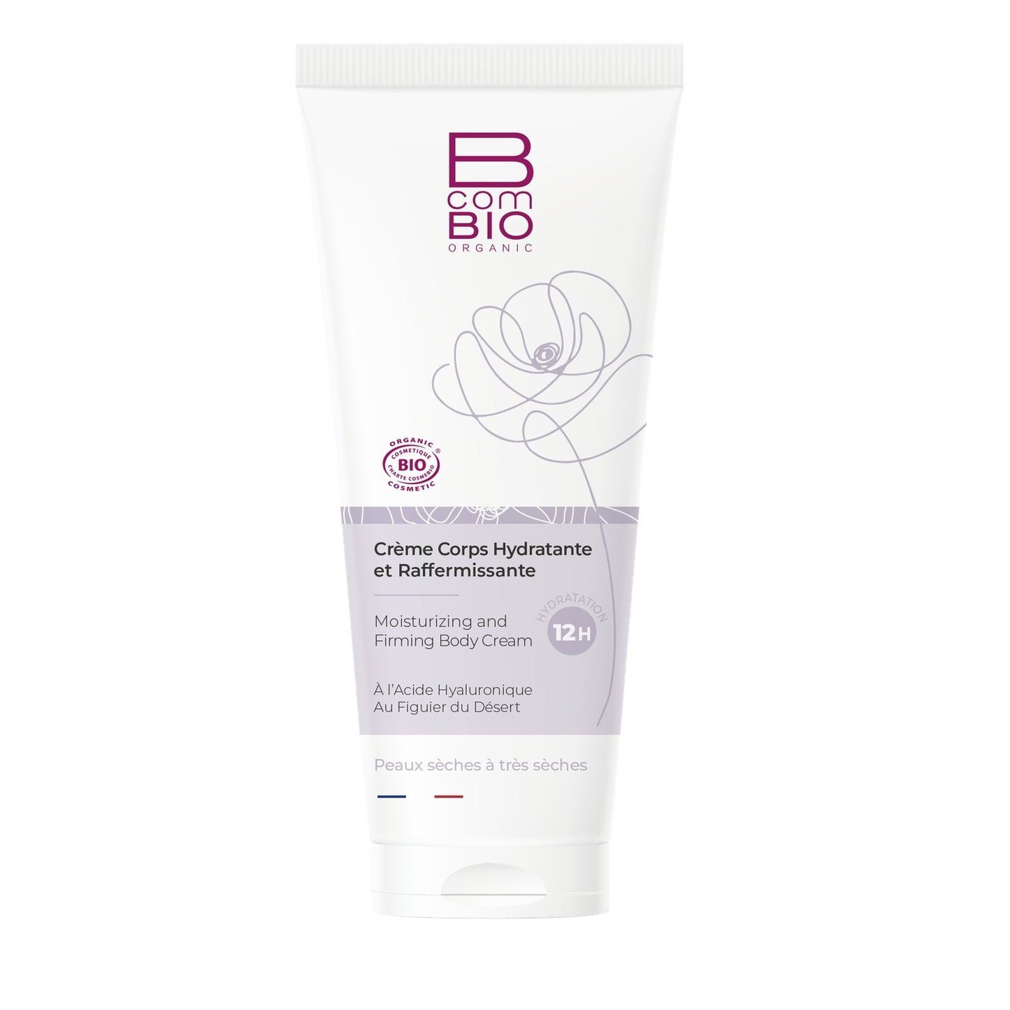 Crème Hydratante Corps Peau Sèche Bio BCOMBIO le tube de 200mL