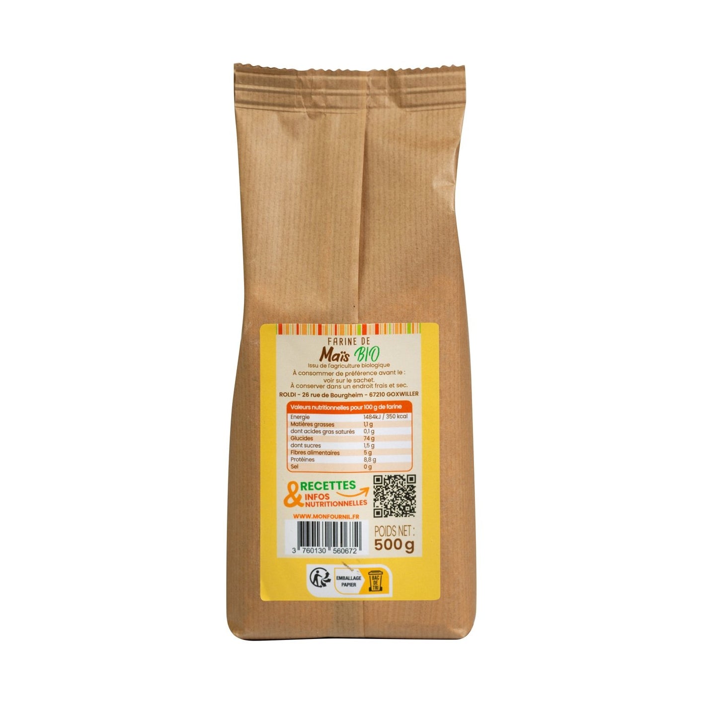 MON FOURNIL Bio-Maismehl ohne Gluten