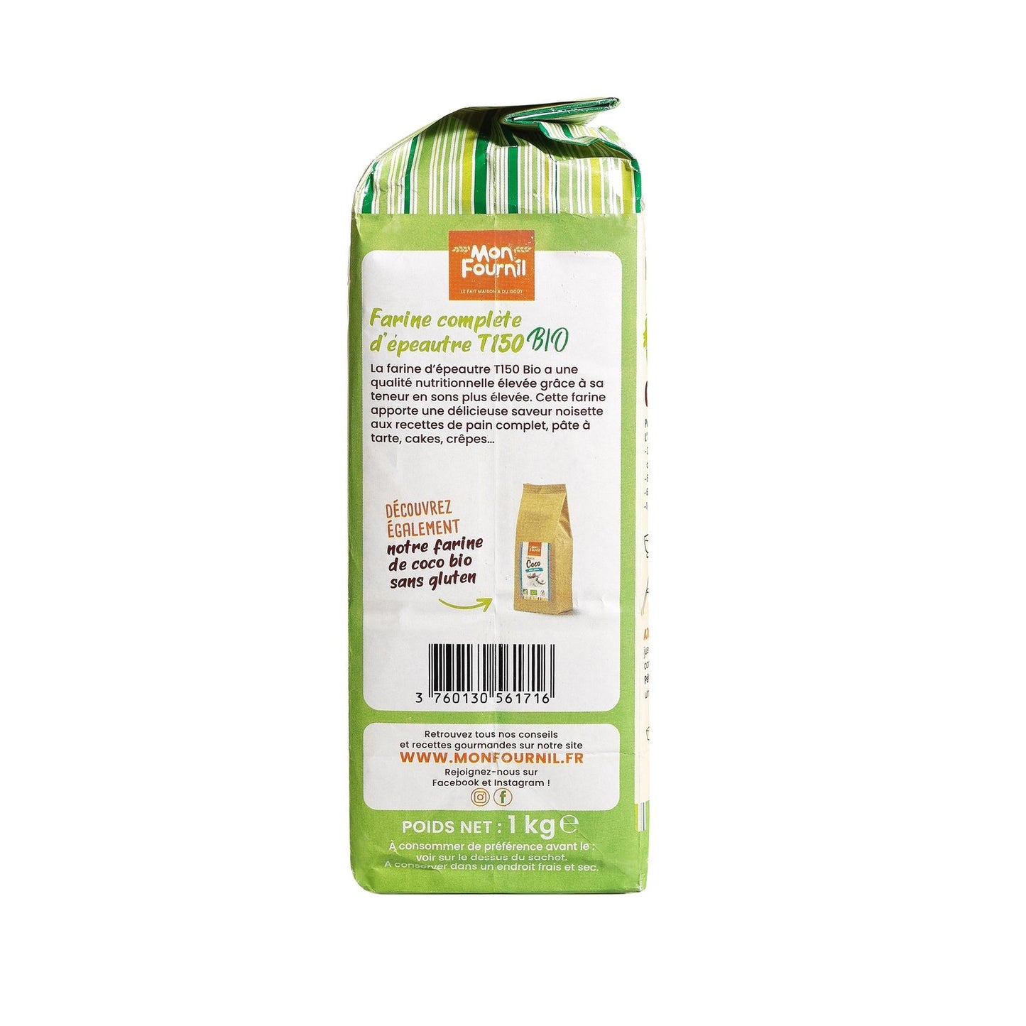 Farine Blé Complet d'Épeautre T150 Bio MON FOURNIL