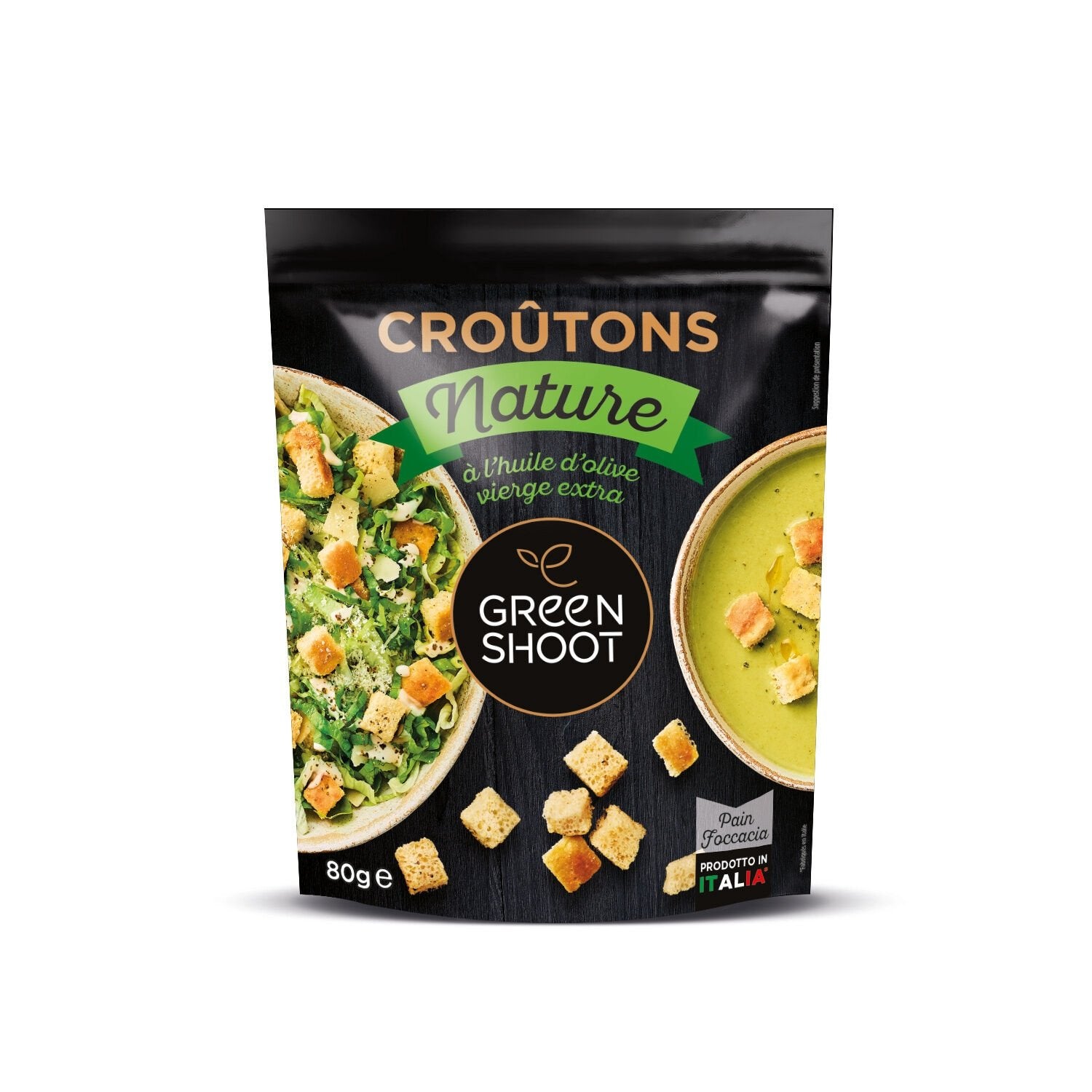 Natur-Croutons Focaccia-Brot GREENSHOOT – La Famille à Table!