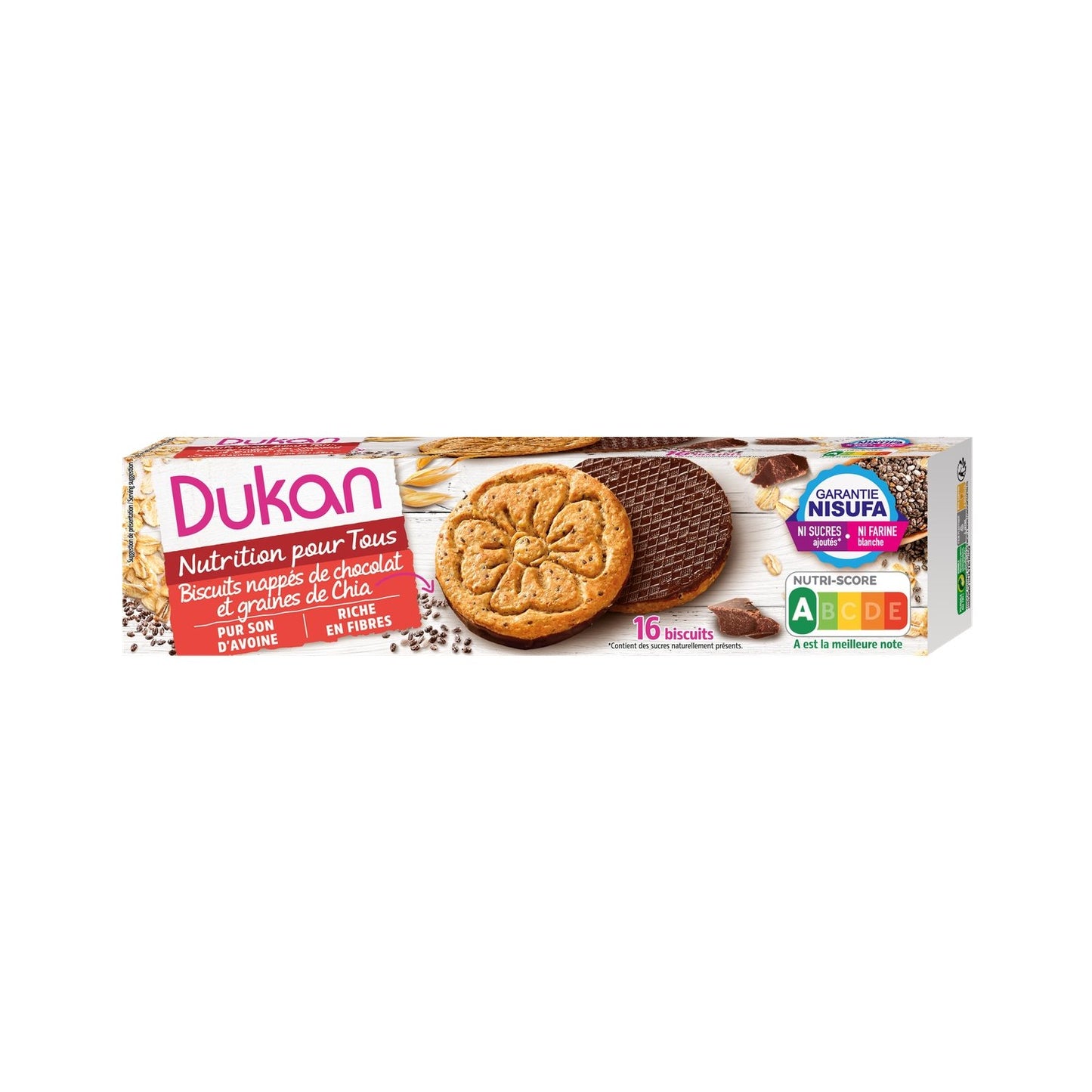 Biscuits Son d'Avoine au Chia Sans Sucres Ajoutés DUKAN