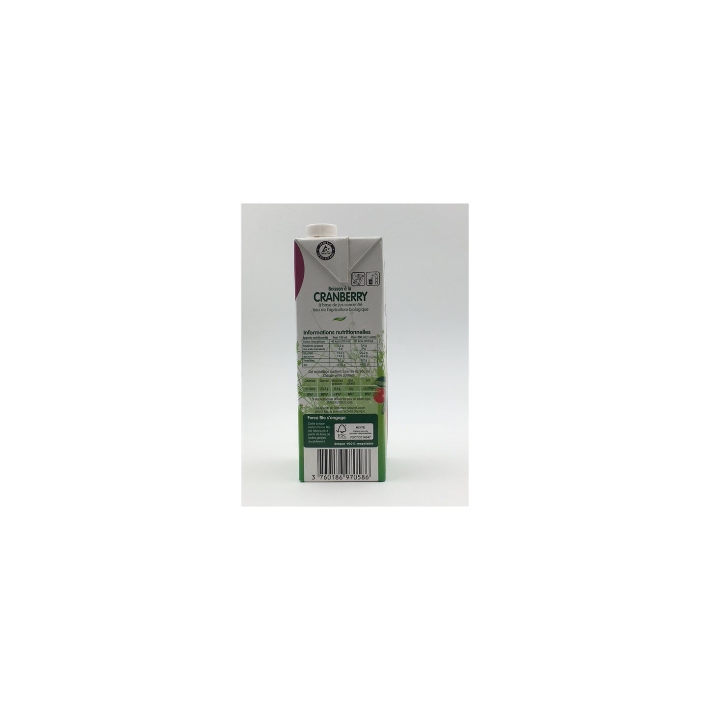 FORCE BIO Organic Cranberry Juice