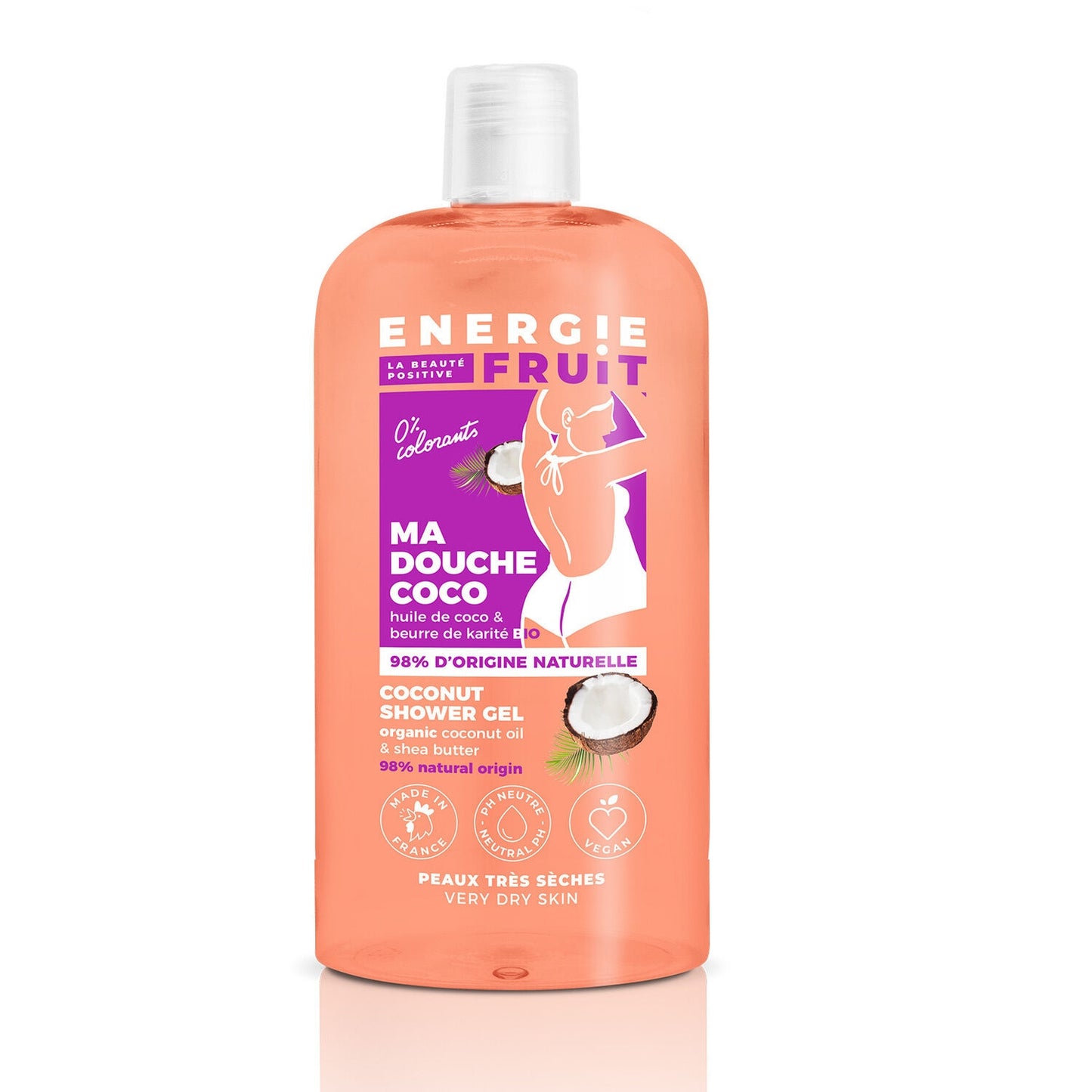 Organic Coconut and Shea Butter Shower Gel ENERGIE FRUIT