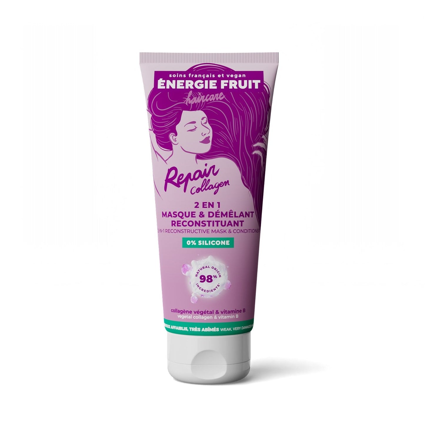 Masque Reconstituant Démêlant Cheveux Très Abîmés et Affaiblis ENERGIE FRUIT le flacon de 200mL