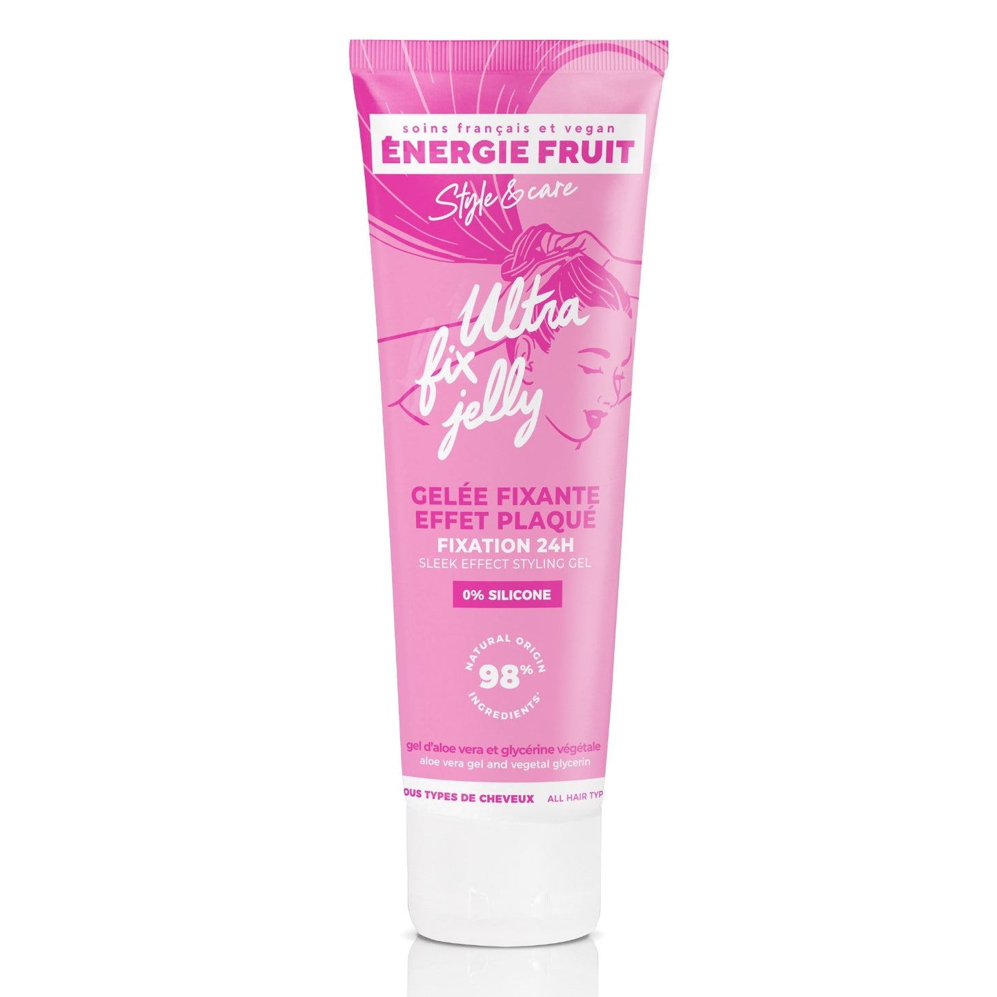 Gel Cheveux Fixante Effet Plaqué 24h Sans Silicone ENERGIE FRUIT le flacon de 140mL