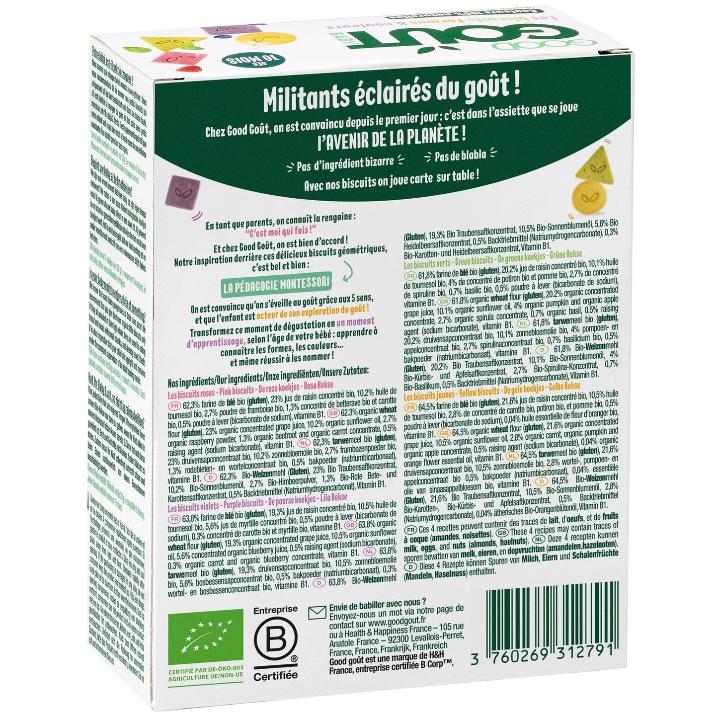 Babykekse ab 10 Monaten Bio-Form- und Farbkekse GOOD GOUT