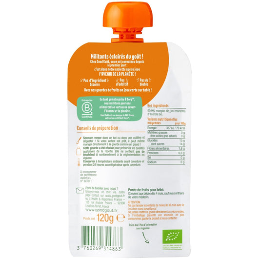 Baby Compotes From 4 Months Mango No Added Sugar Organic GOOD GOUT