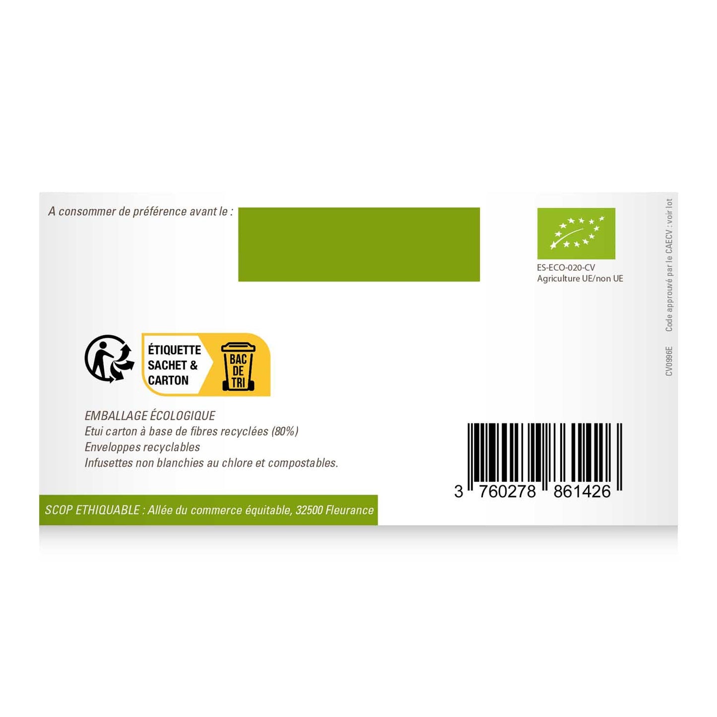 Organic Ceylon Citrus Green Tea ETHIQUABLE