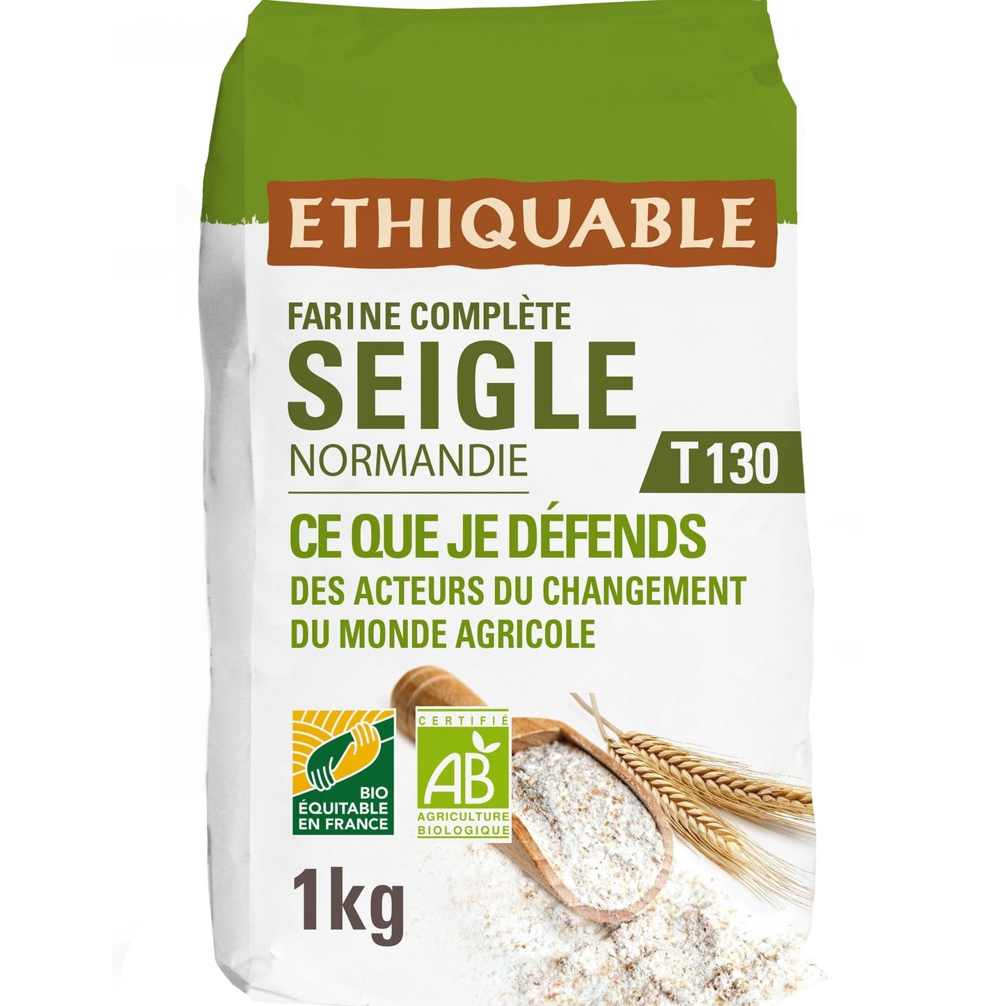 Farine de Seigle Complete T130 Normandie Bio PAYSANS D'ICI le paquet de 1 kg