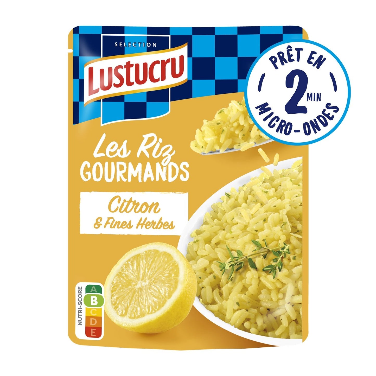 Riz Micro-Ondes Express Citron & Fines Herbes LUSTUCRU le paquet de 220g
