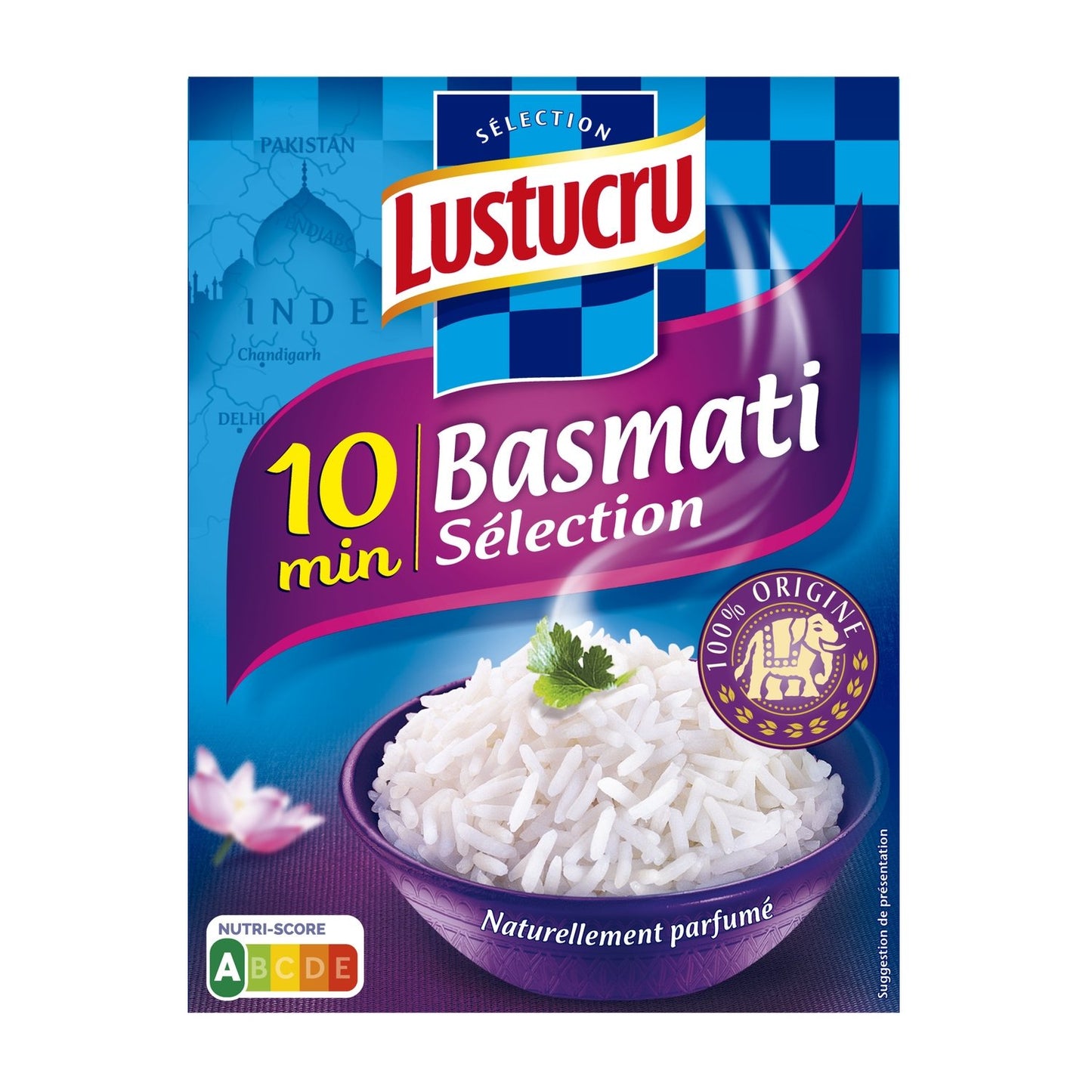 Riz Basmati Long 10 Min LUSTUCRU la boite de 900g