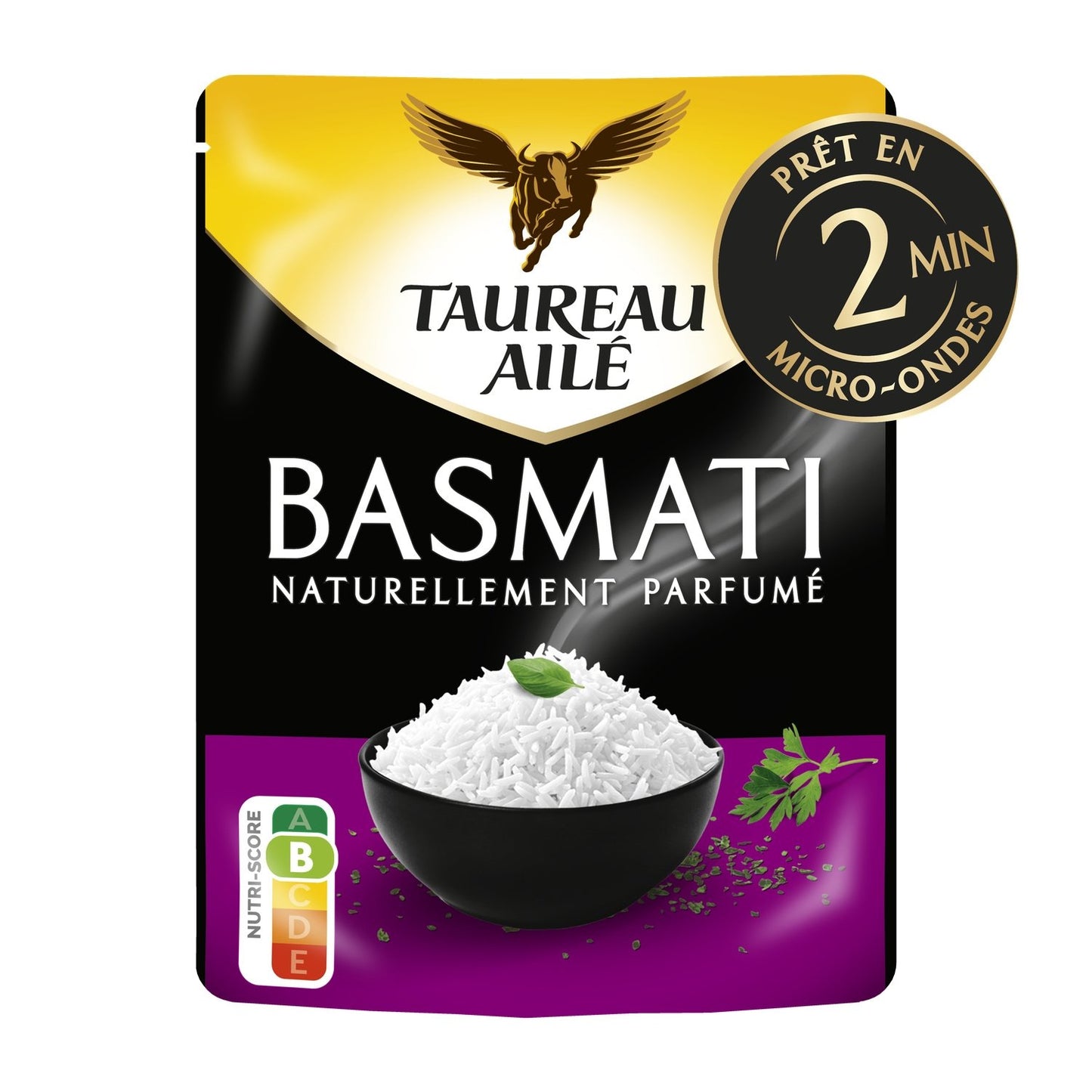 Riz Micro-Ondes Basmati Nature TAUREAU AILE le paquet de 220g