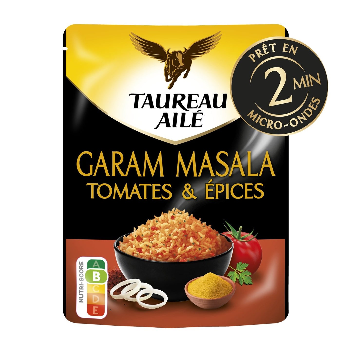 Riz Micro-Ondes Basmati Garam Masala TAUREAU AILE le paquet de 220g
