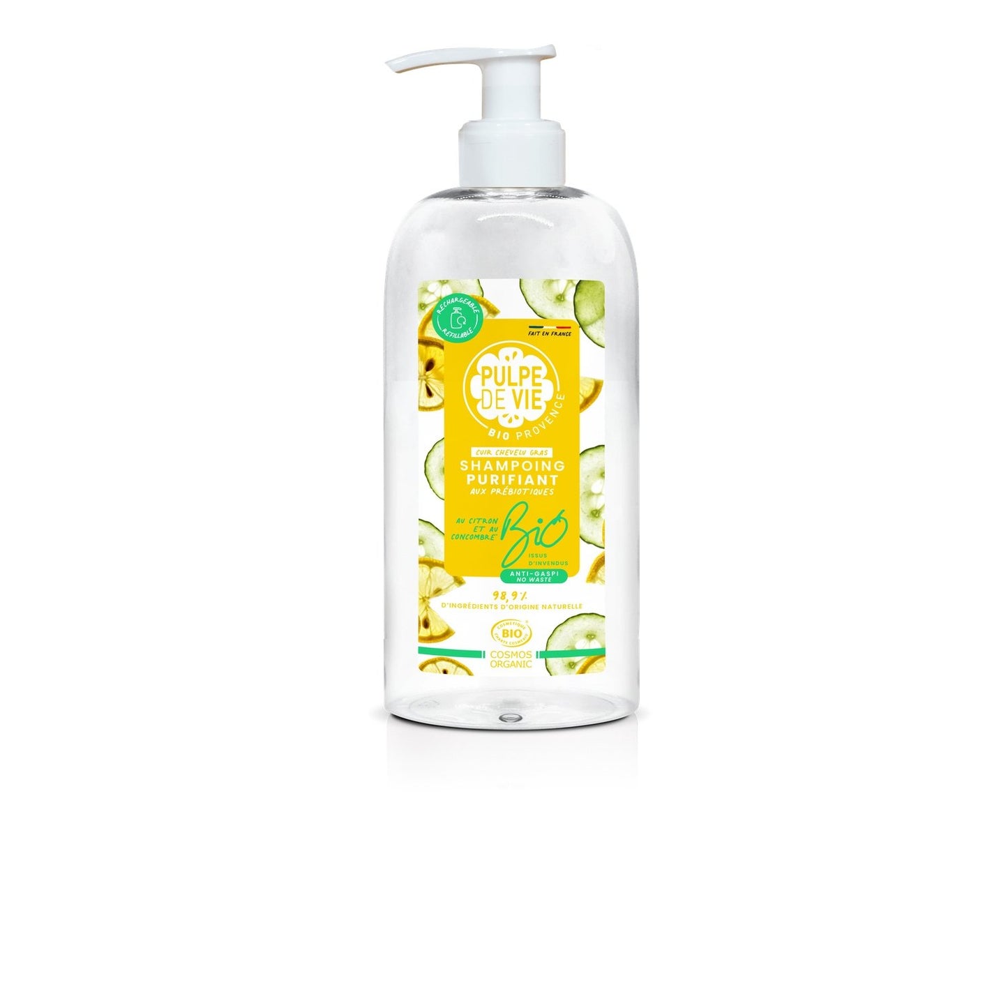 Purifying Shampoo for Oily Hair with Organic Lemon and Cucumber PULPE DE VIE