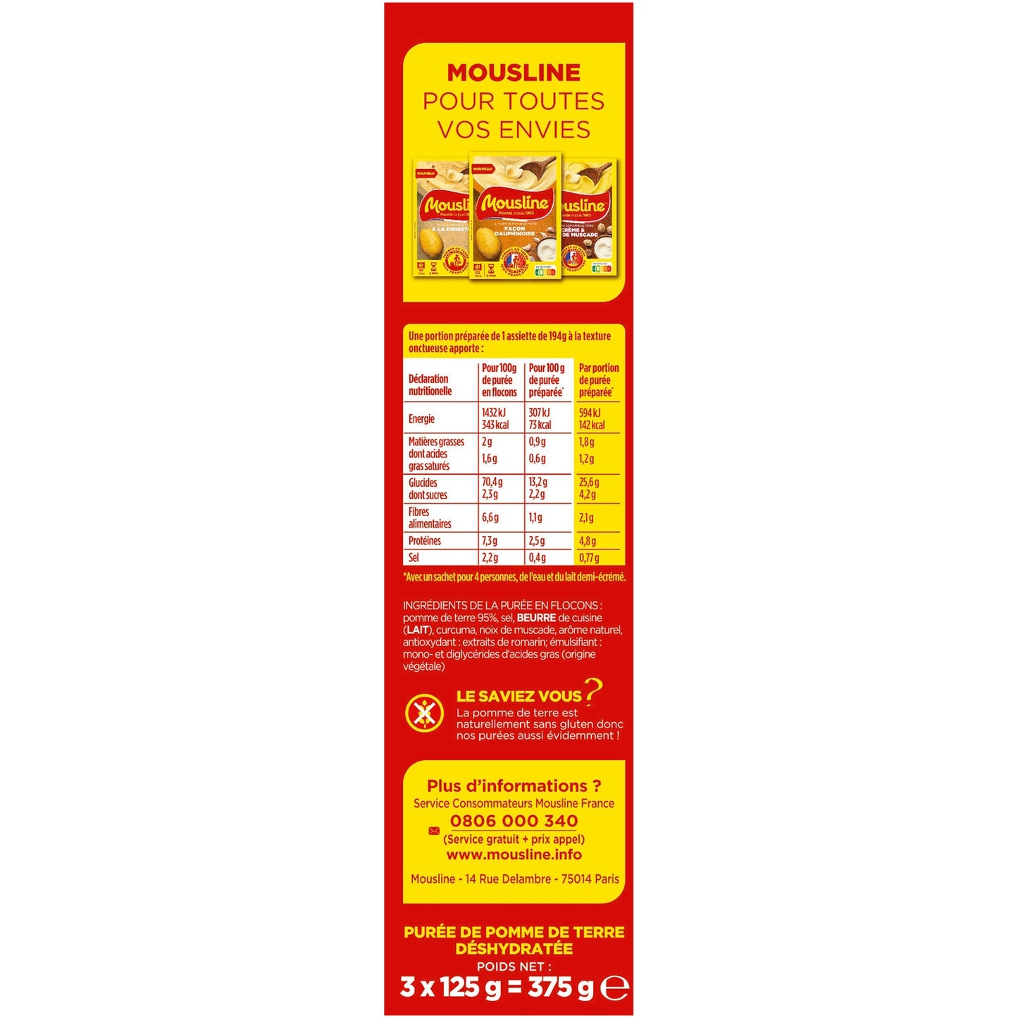 MOUSLINE Mashed Potato Flakes