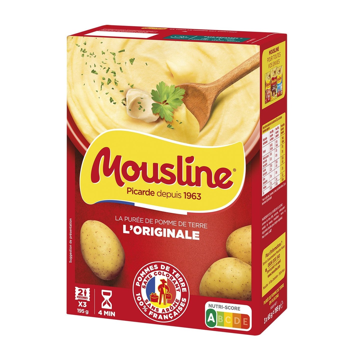 Purée en Flocons MOUSLINE les 3 sachets de 65 g