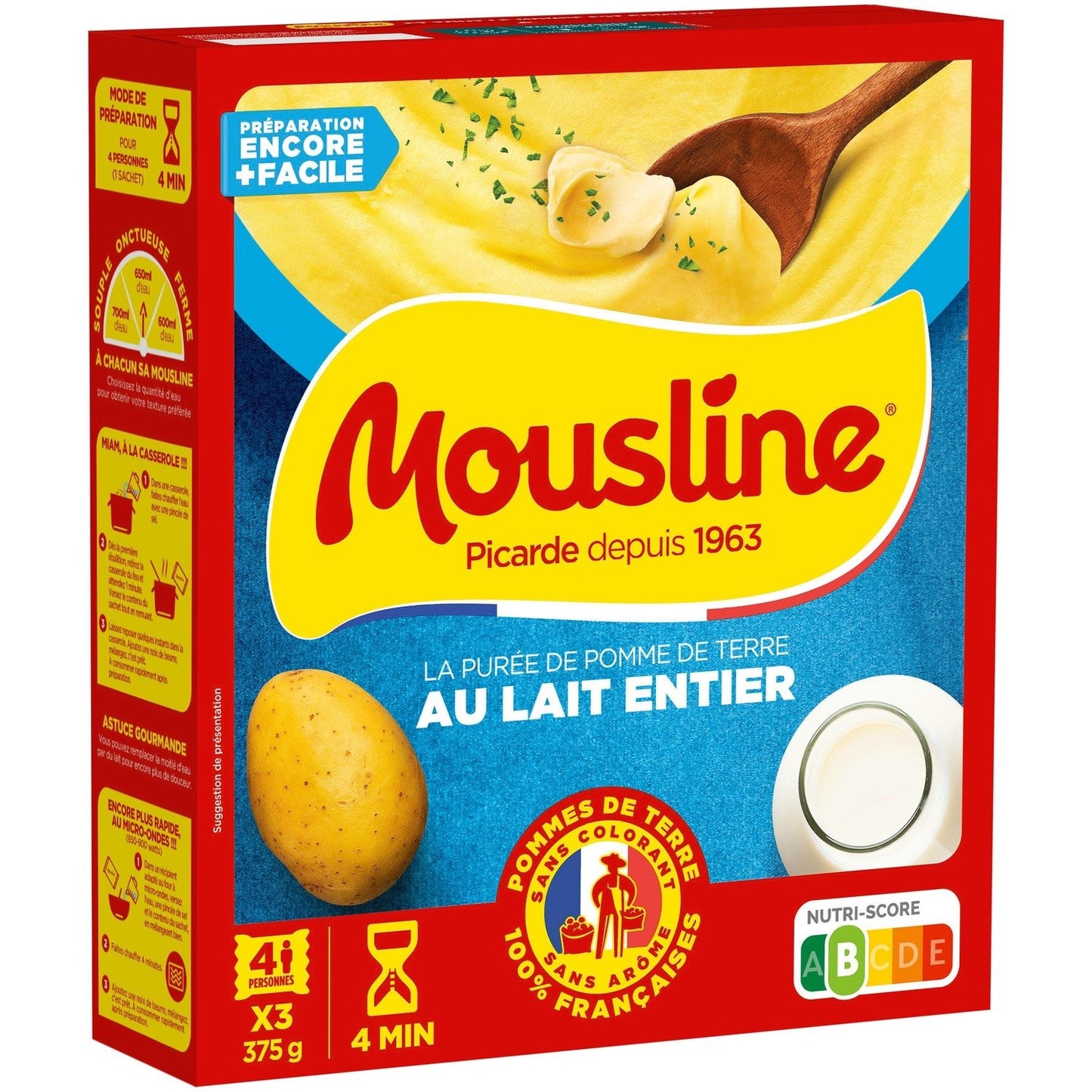 Purée au Lait Entier MOUSLINE