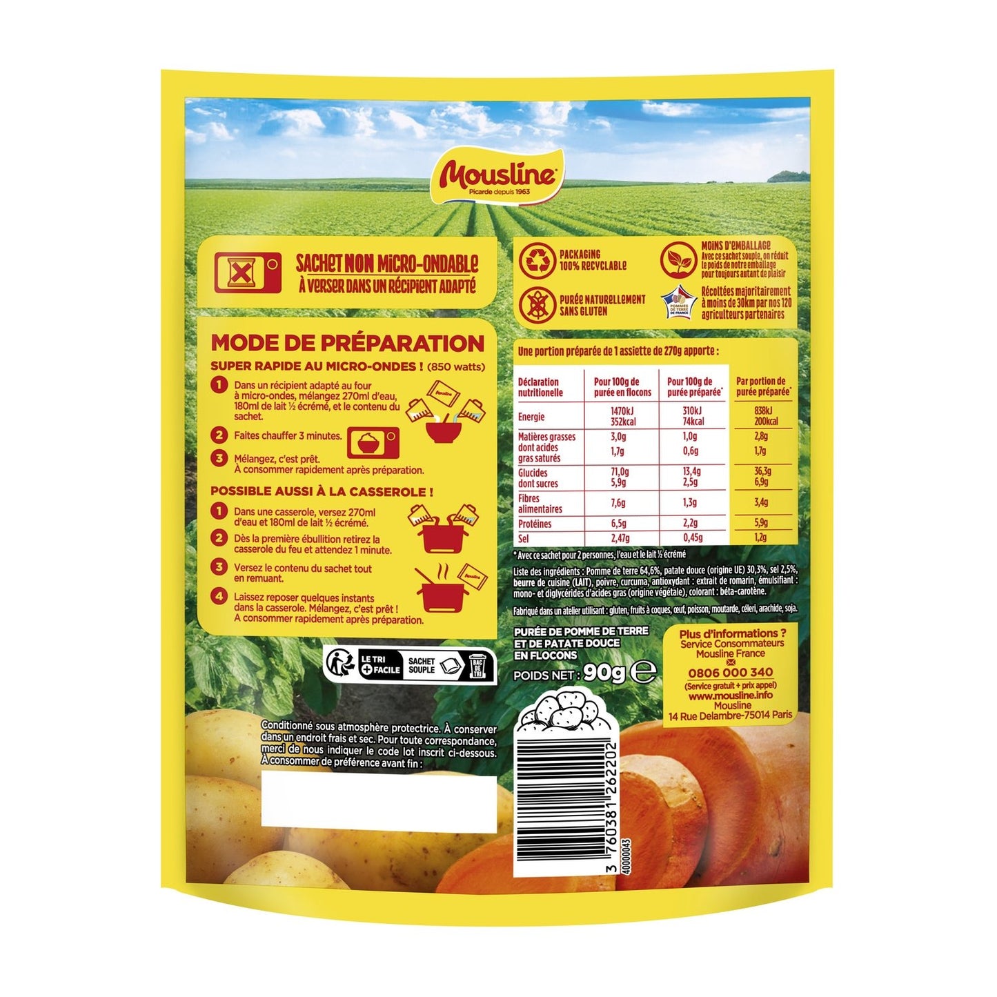 MOUSLINE Sweet Potato Mash