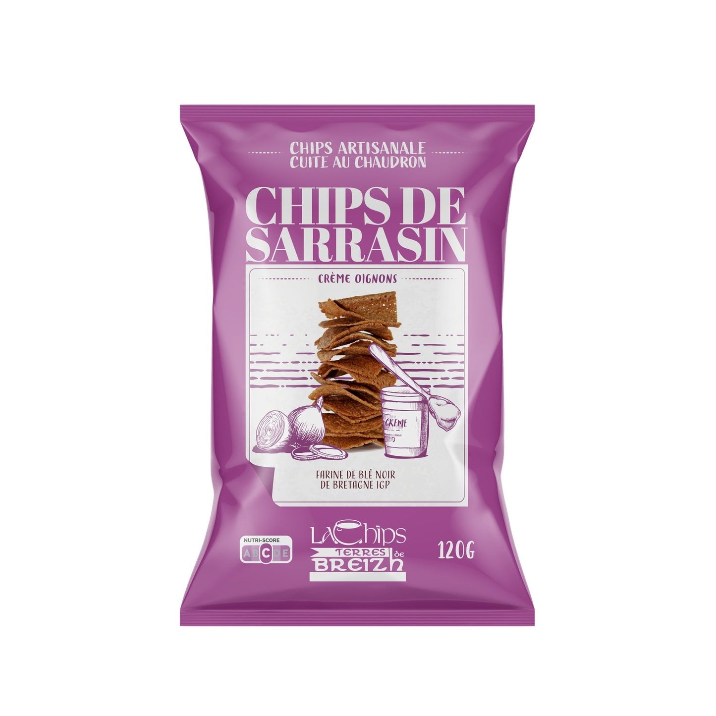 Chips de Sarrasin aux Oignons et à la Crème LA CHIPS TERRES DE BREIZH LA CHIPS TERRES DE BREIZH