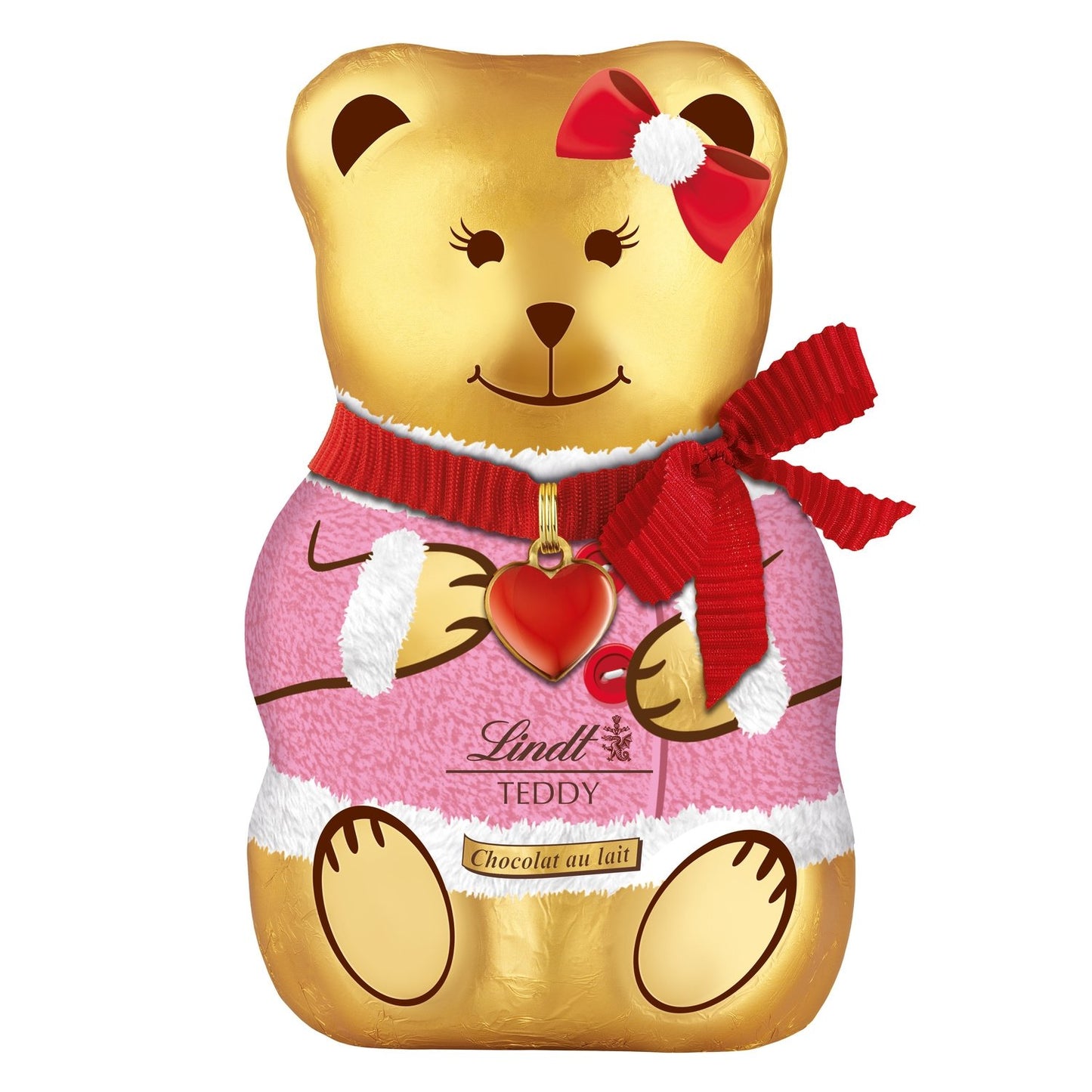 Moulage Figurine Chocolat Lait Ours LINDT - Gamme de Noël 2025 le chocolat de 100 g