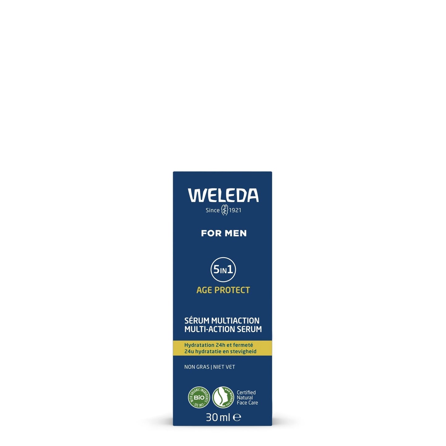 Sérum Visage Anti-Âge Lissant Hydratant 5 en 1 Age Protect Bio WELEDA le flacon de 30mL