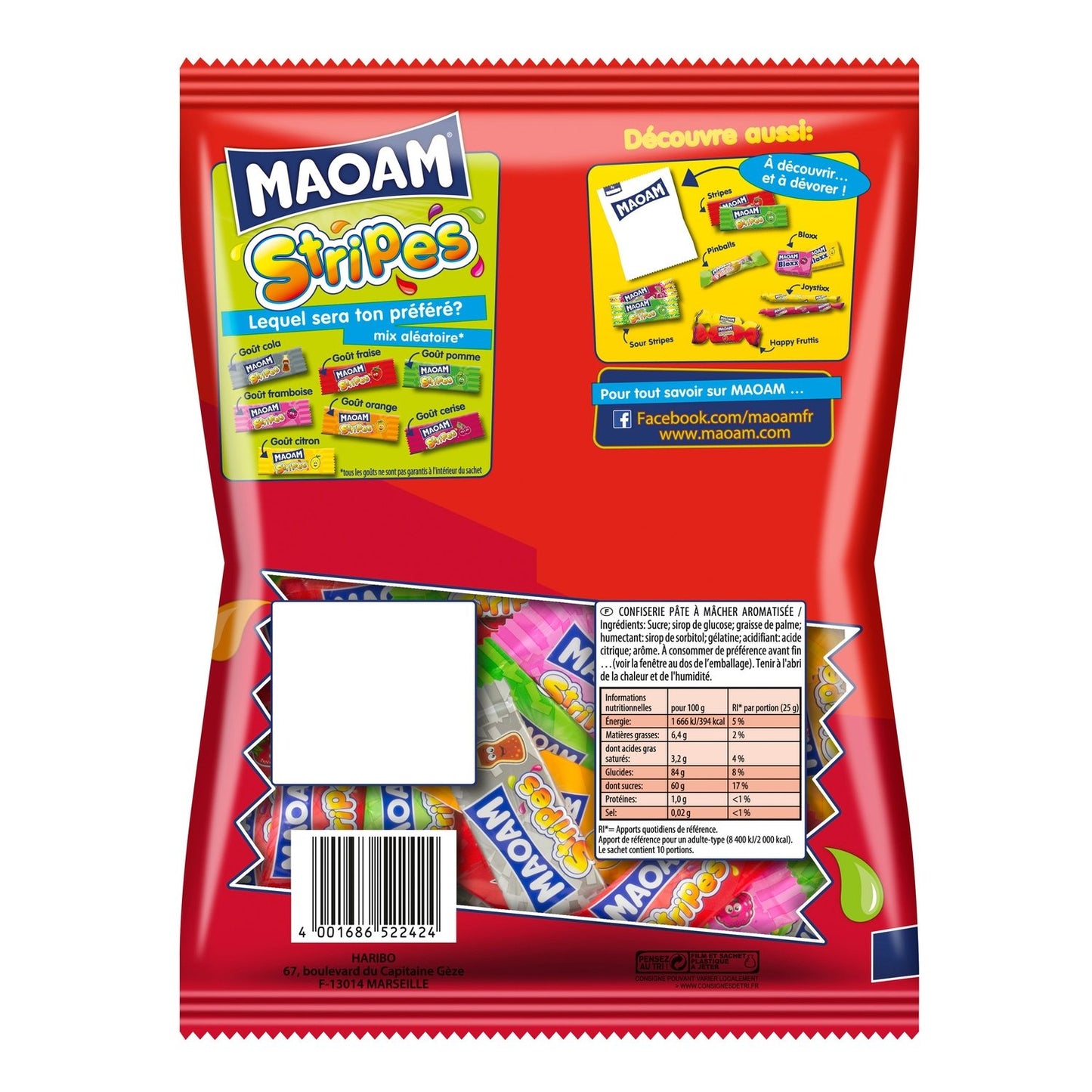 Bonbons Stripes MAOAM HARIBO