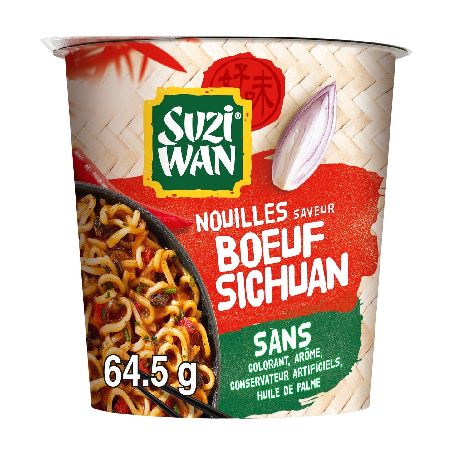 Nouilles Saveur Bœuf Sichuan Cup SUZIWAN