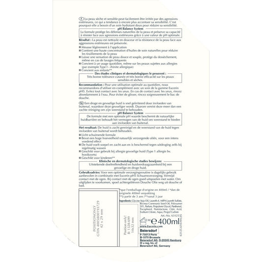 EUCERIN Duschöl für trockene und empfindliche Haut Ph5