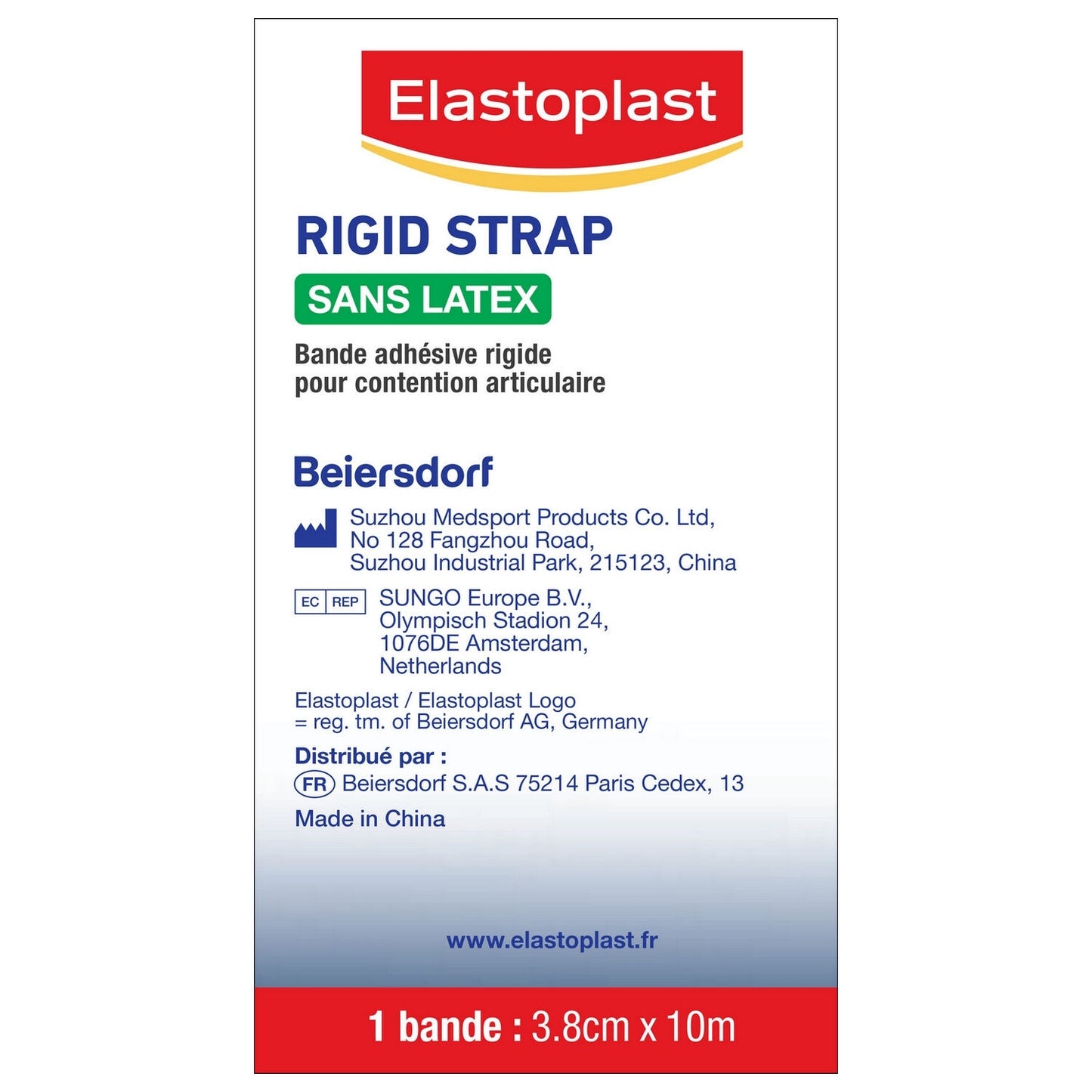 Bande Rigide Maintien Forte Adhésivité 3, 8 Cm Sport ELASTOPLAST