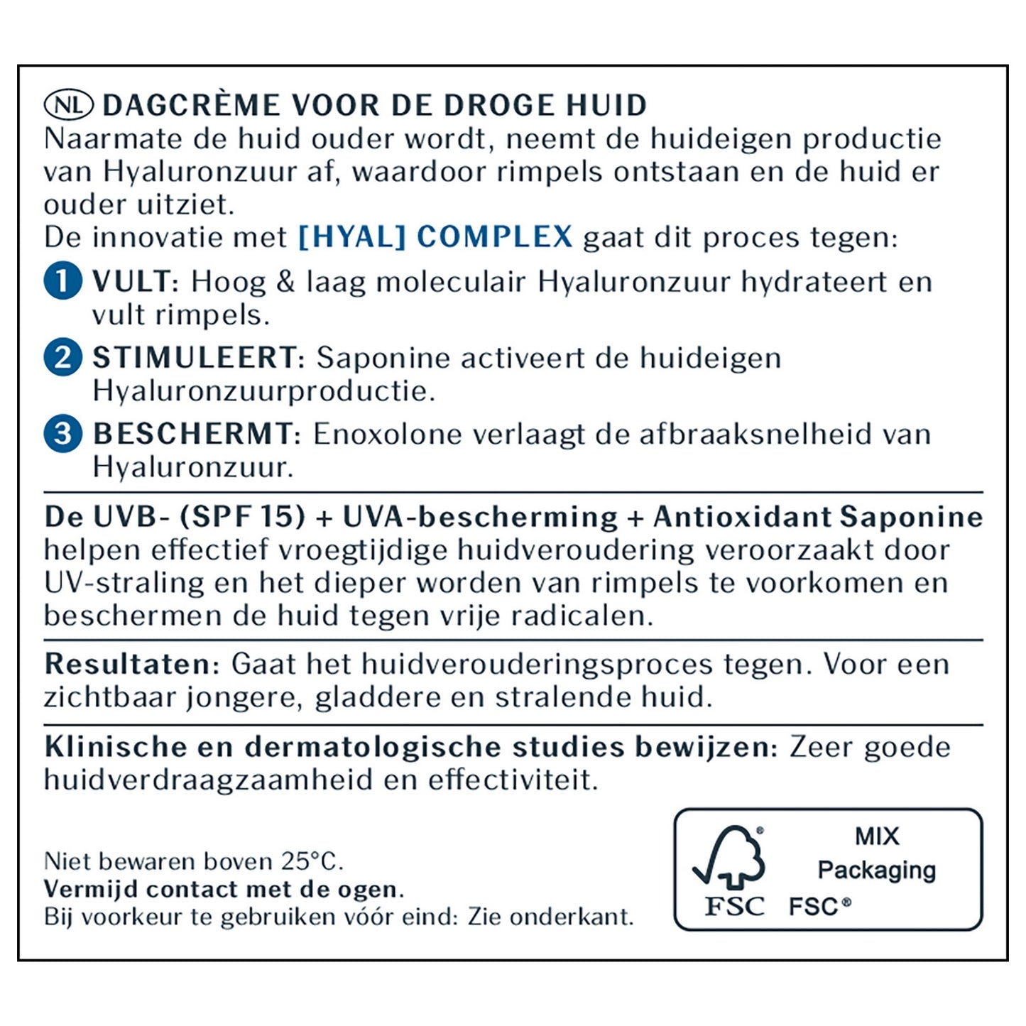 Soin Visage Hydratant Femme Peau Sèche Hyaluron-Filler Spf 15 EUCERIN