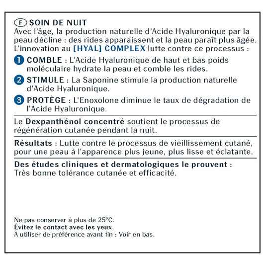 Crème de Nuit Visage Femme Anti-âge Hyaluron-Filler + 3x Effect EUCERIN