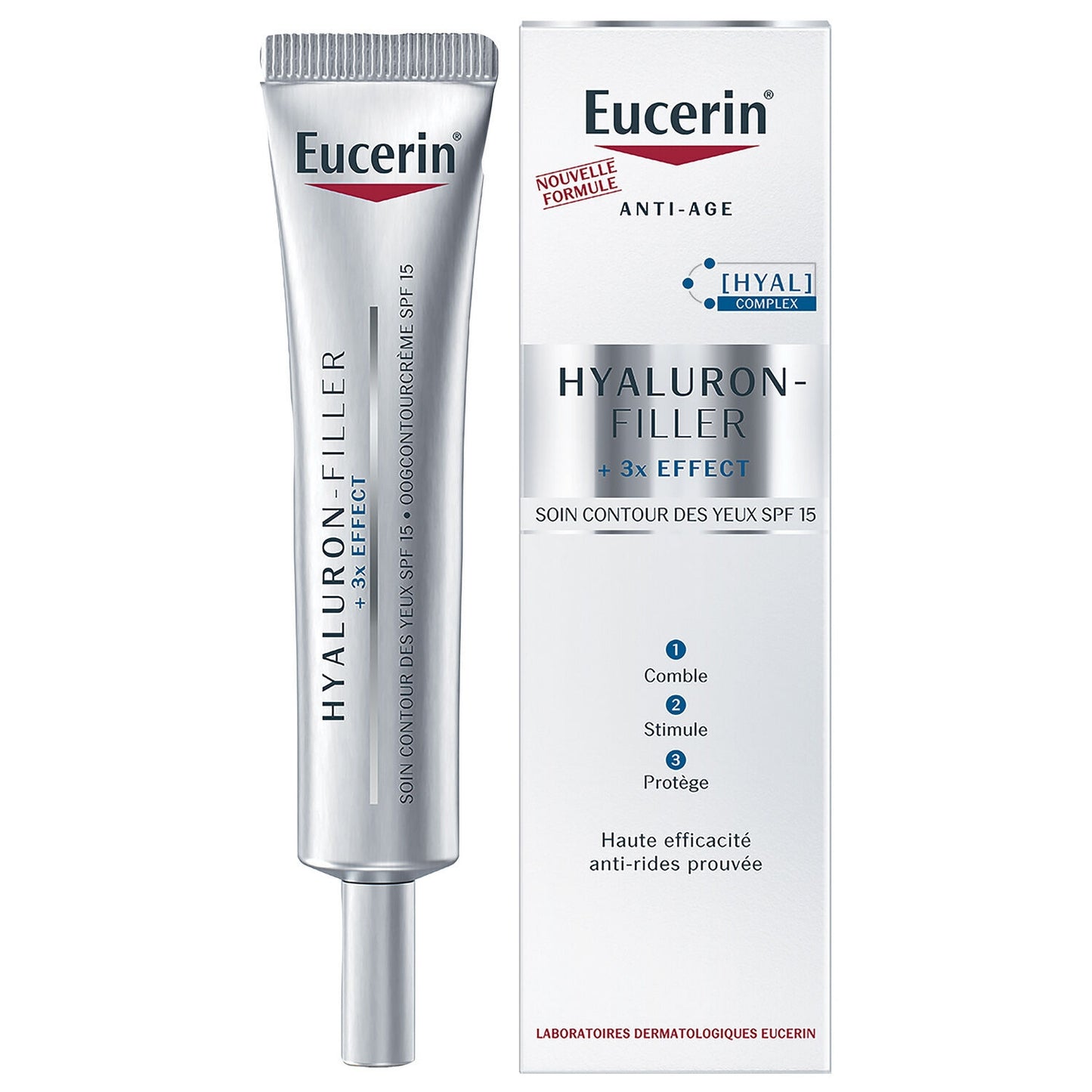 EUCERIN Anti-Aging Anti-Falten Feuchtigkeitsspendende und glättende Augenkontur LSF 15 Hyaluron-Filler