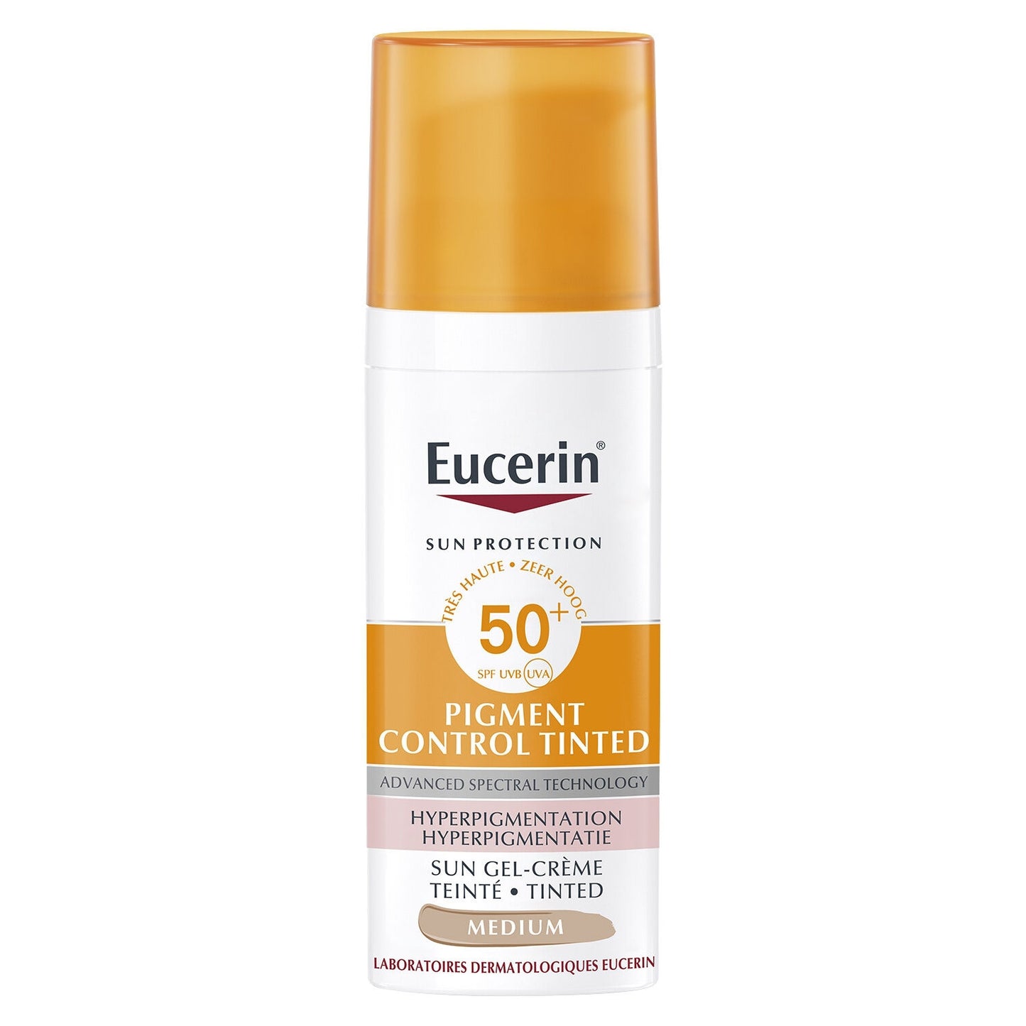 EUCERIN Pigment Control Getönte Sonnencreme für das Gesicht LSF 50+ Anti-Aging