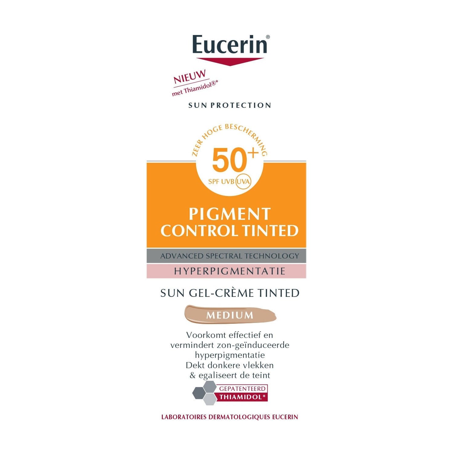 EUCERIN Pigment Control Getönte Sonnencreme für das Gesicht LSF 50+ Anti-Aging