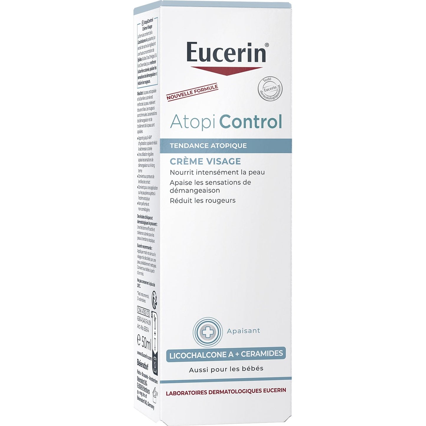 Crème Visage Peaux Réactives Sèches Atopi Control Crème Apaisante EUCERIN le flacon de 50mL