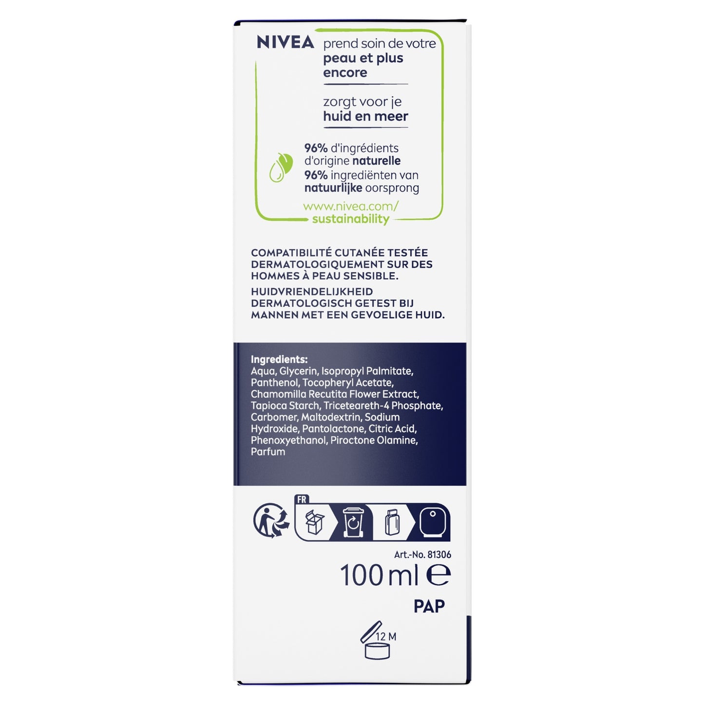 Baume Après-Rasage Peaux Sensibles Camomille NIVEA MEN