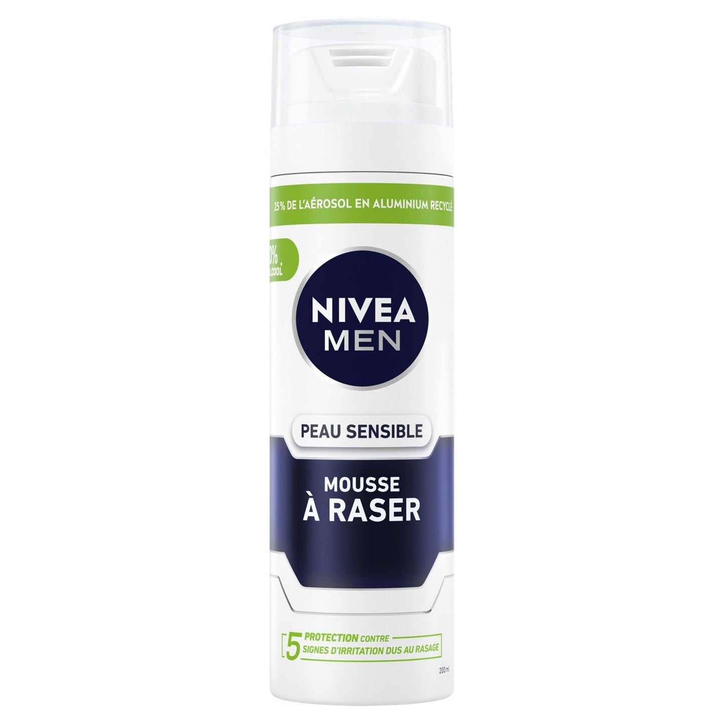Mousse à Raser Peau Sensible Homme Camomille 0% Alcool NIVEA La bombe de 200mL