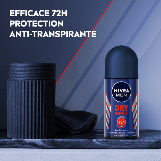 Déodorant Bille Homme Anti-Transpirant Dry Impact NIVEA MEN