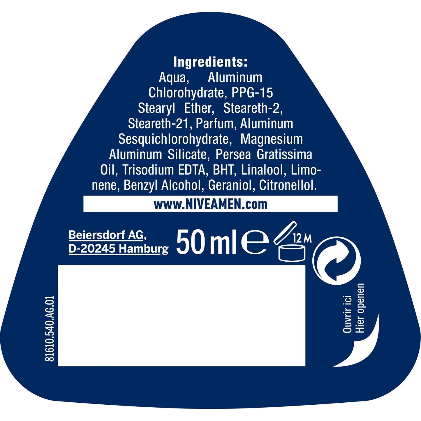 NIVEA MEN Dry Impact Anti-Perspirant Roll-On Deodorant