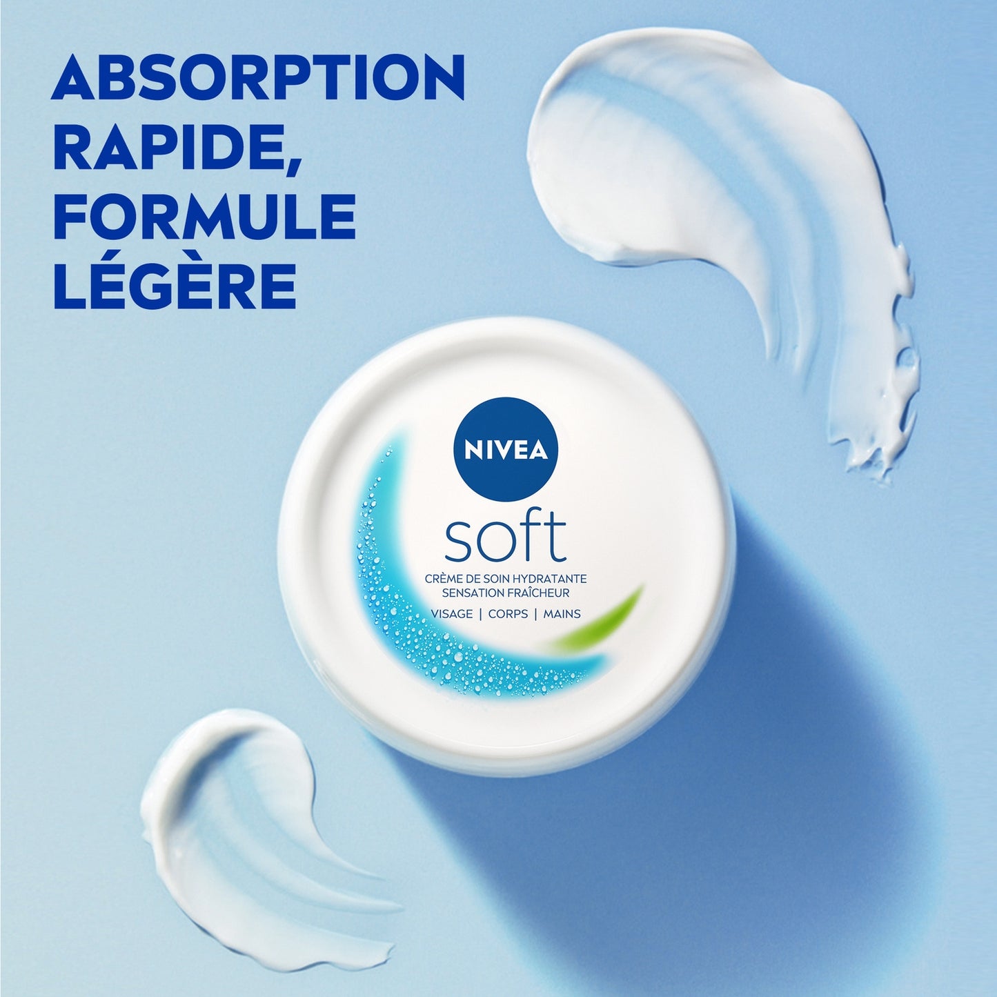 Crème Hydratante Fraîcheur Visage Corps Mains Soft NIVEA
