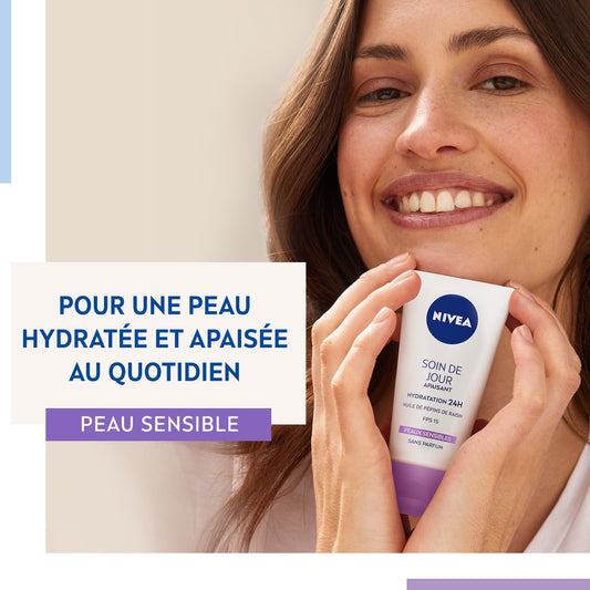 NIVEA Soothing Moisturizing Day Face Cream for Sensitive Skin