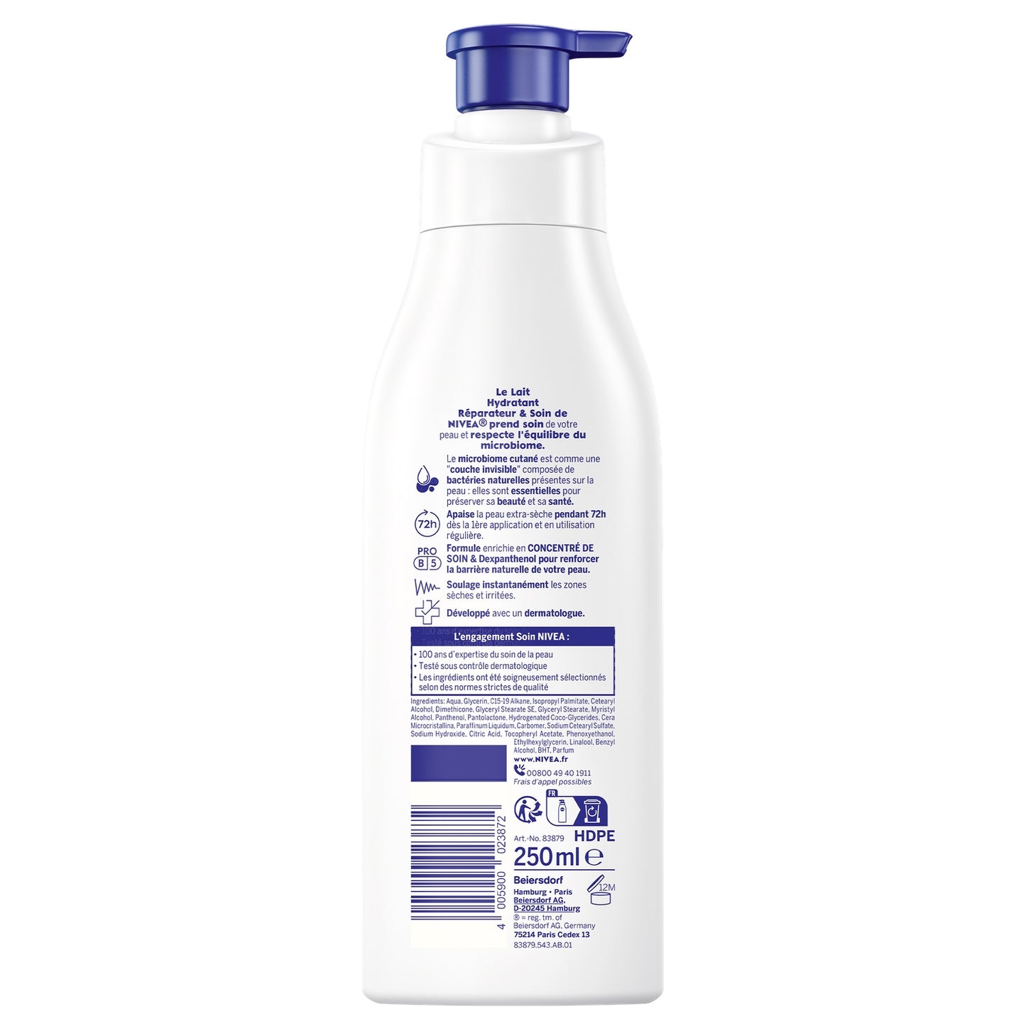 Lait Corps Apaisant Réparateur Peaux Extra Sèches NIVEA