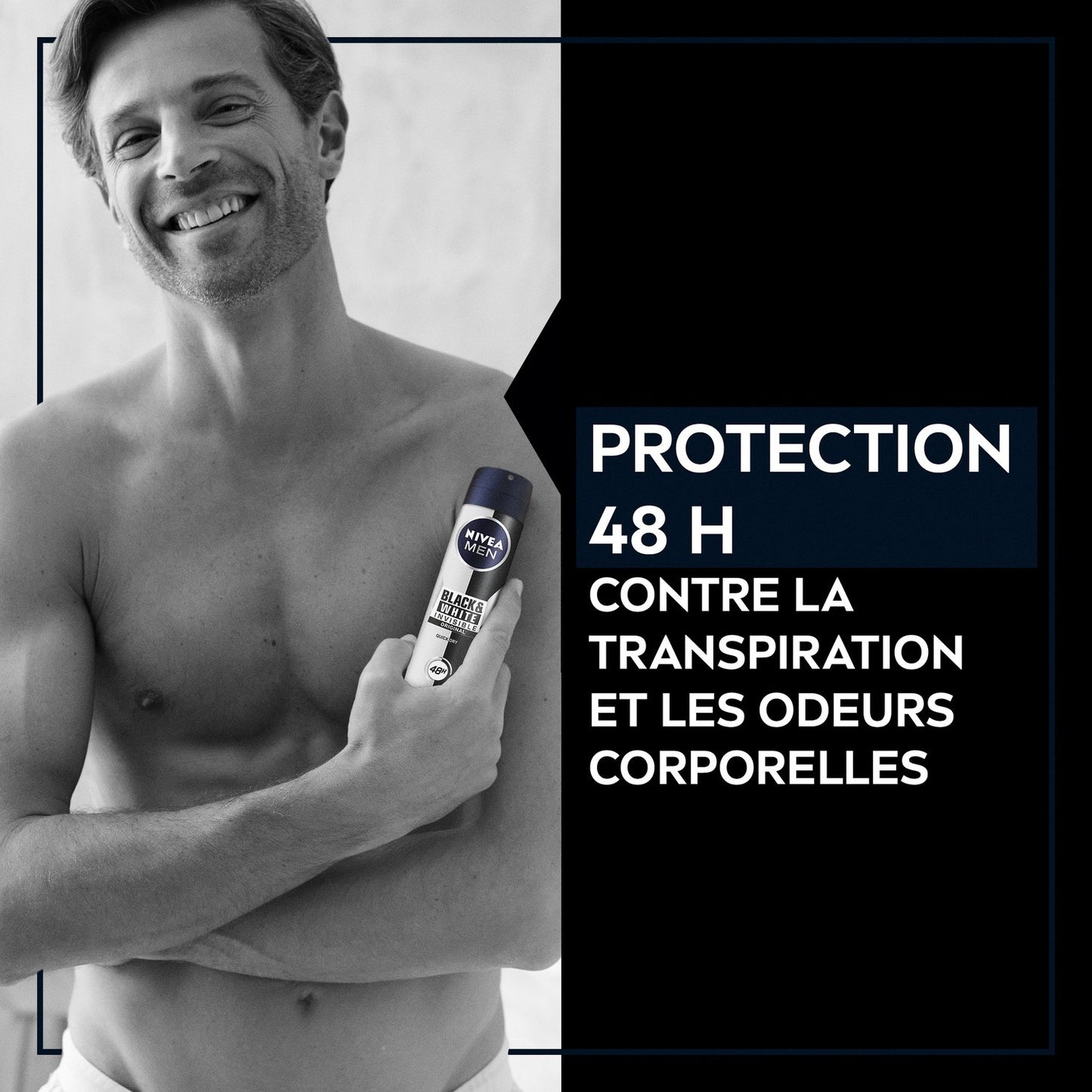 Déodorant Spray Homme Anti-Transpirant Black & White NIVEA MEN