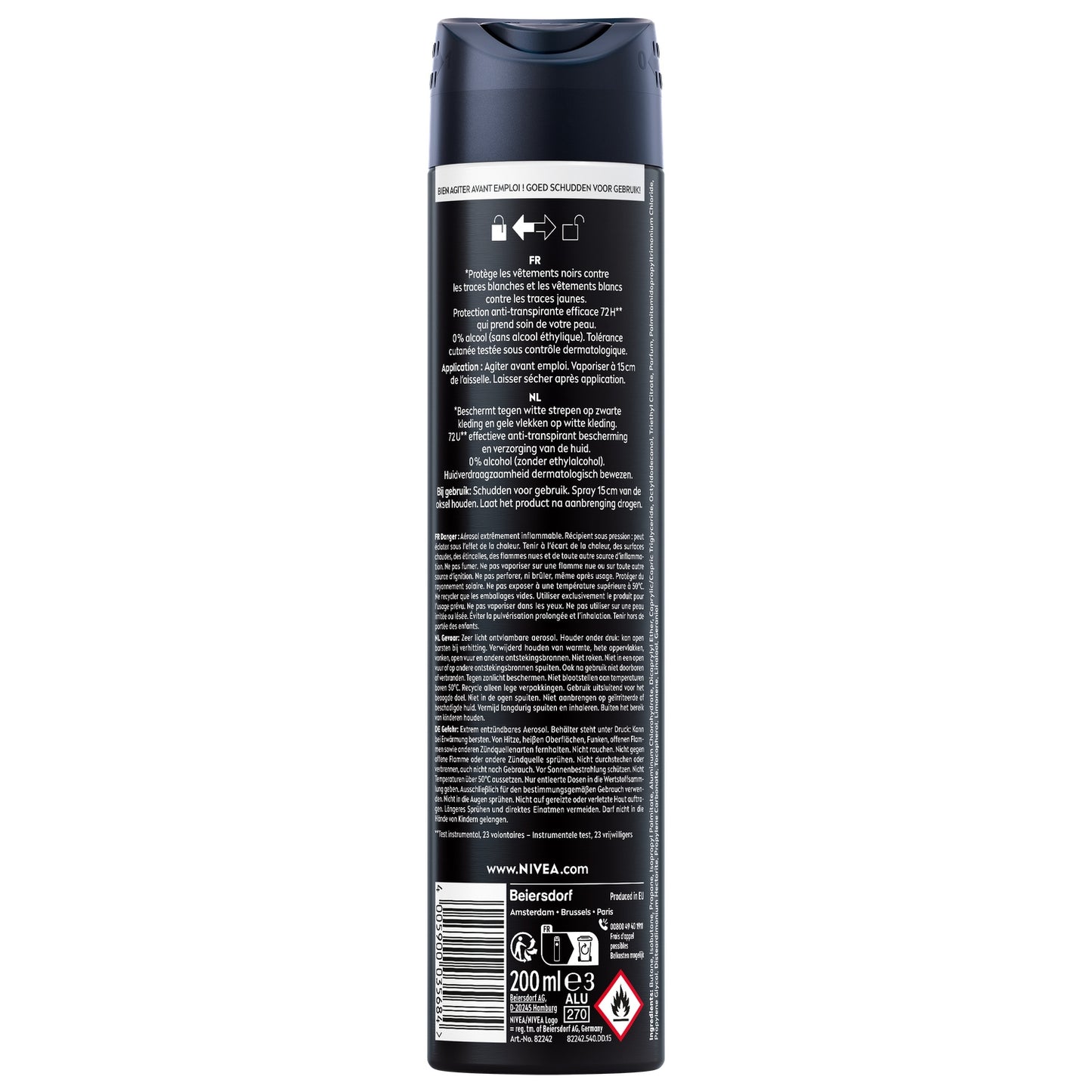Déodorant Spray Homme Anti-Transpirant Black & White NIVEA MEN