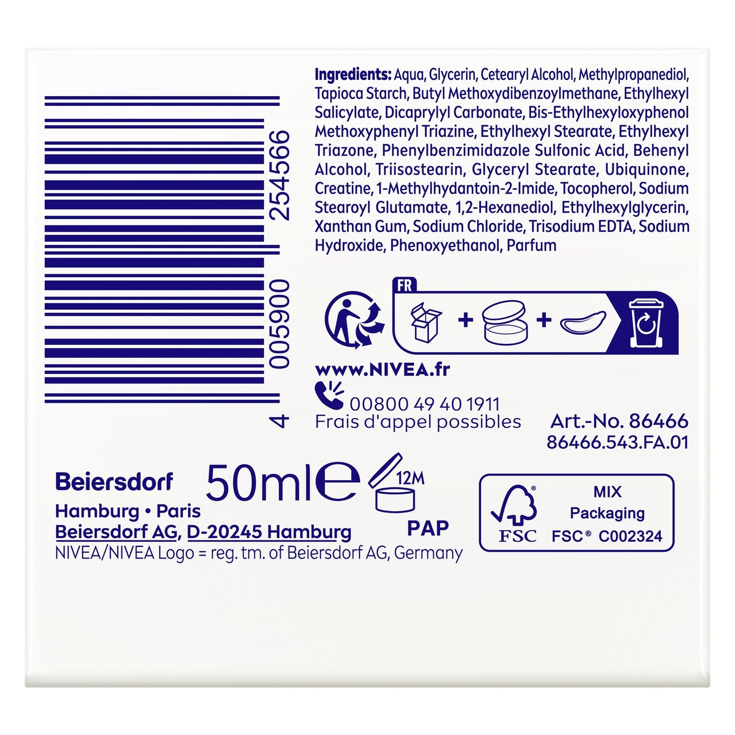 Crème Visage Jour Anti-Rides Fermeté Q10 Créatine FPS30 NIVEA