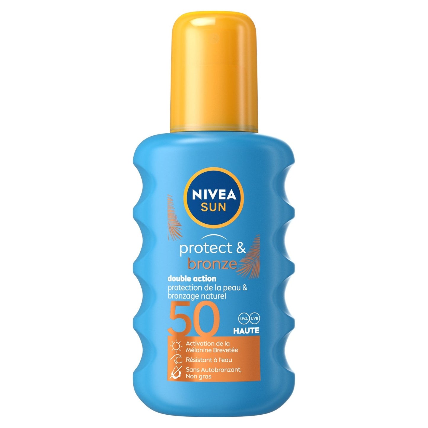 Crème Solaire Spray Corps Spf 50 Activateur de Bronzage Résistant A l'Eau Sun NIVEA Le spray de 200mL