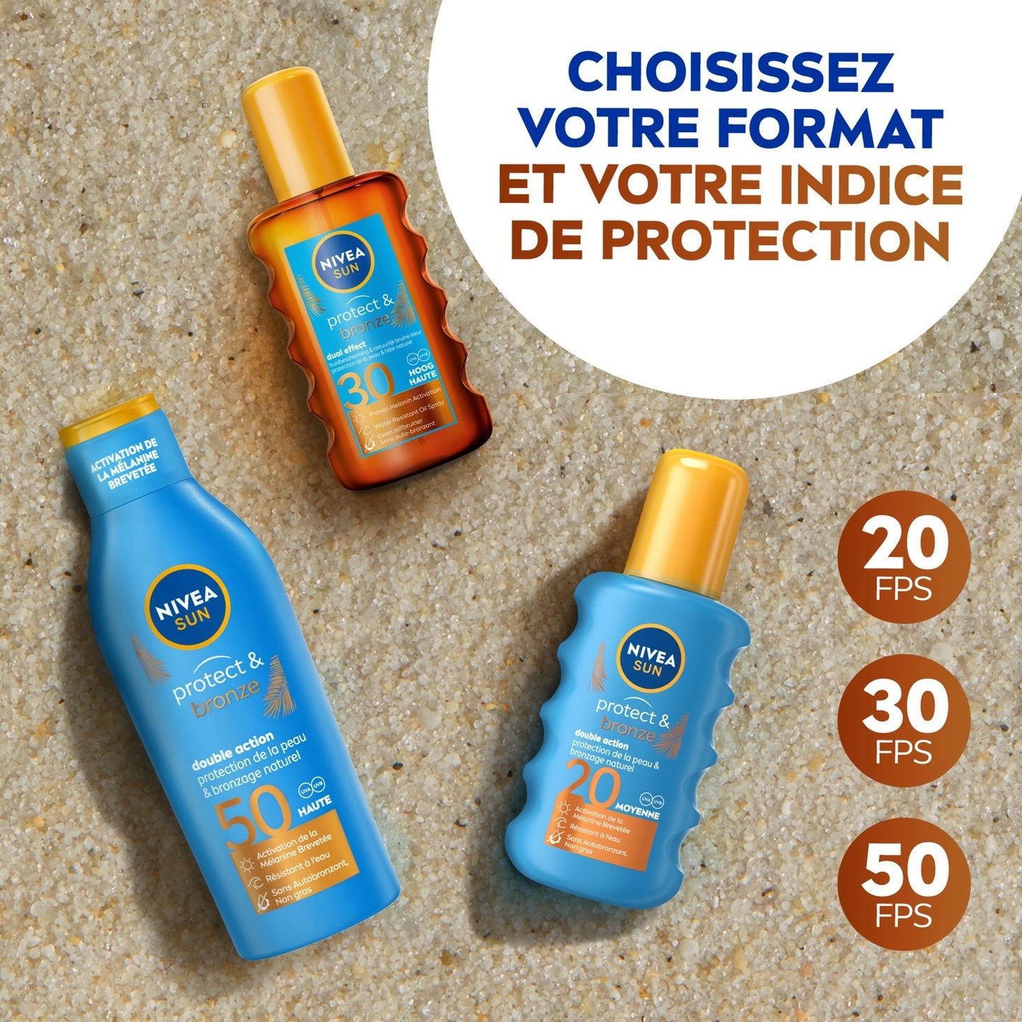 Sonnenschutz Body Spray LSF 50 Bräunungsaktivator Wasserfest Sonne NIVEA